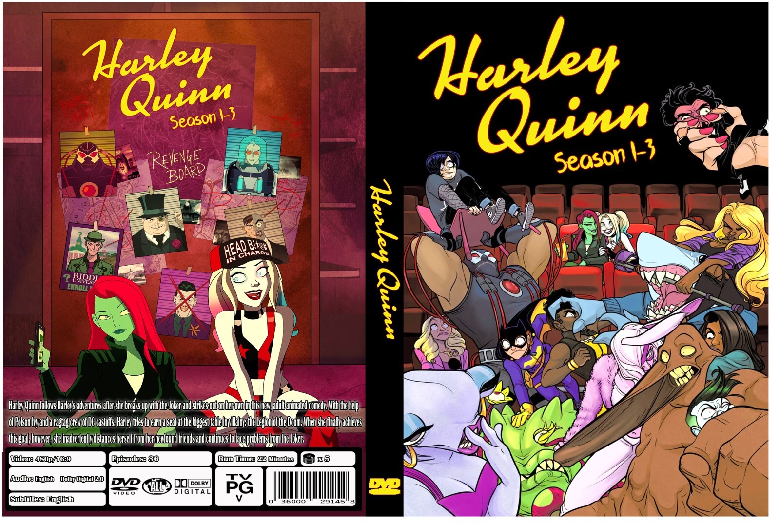 Harley Quinn Animated Series Season 1-3 Episodes 1-36 English Audio