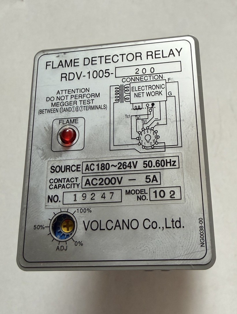 Volcano rdv-1005-200 flame detector relay* Fast Shipping * Volcano rdv-1005-200 flame detector relay* Fast Shipping *