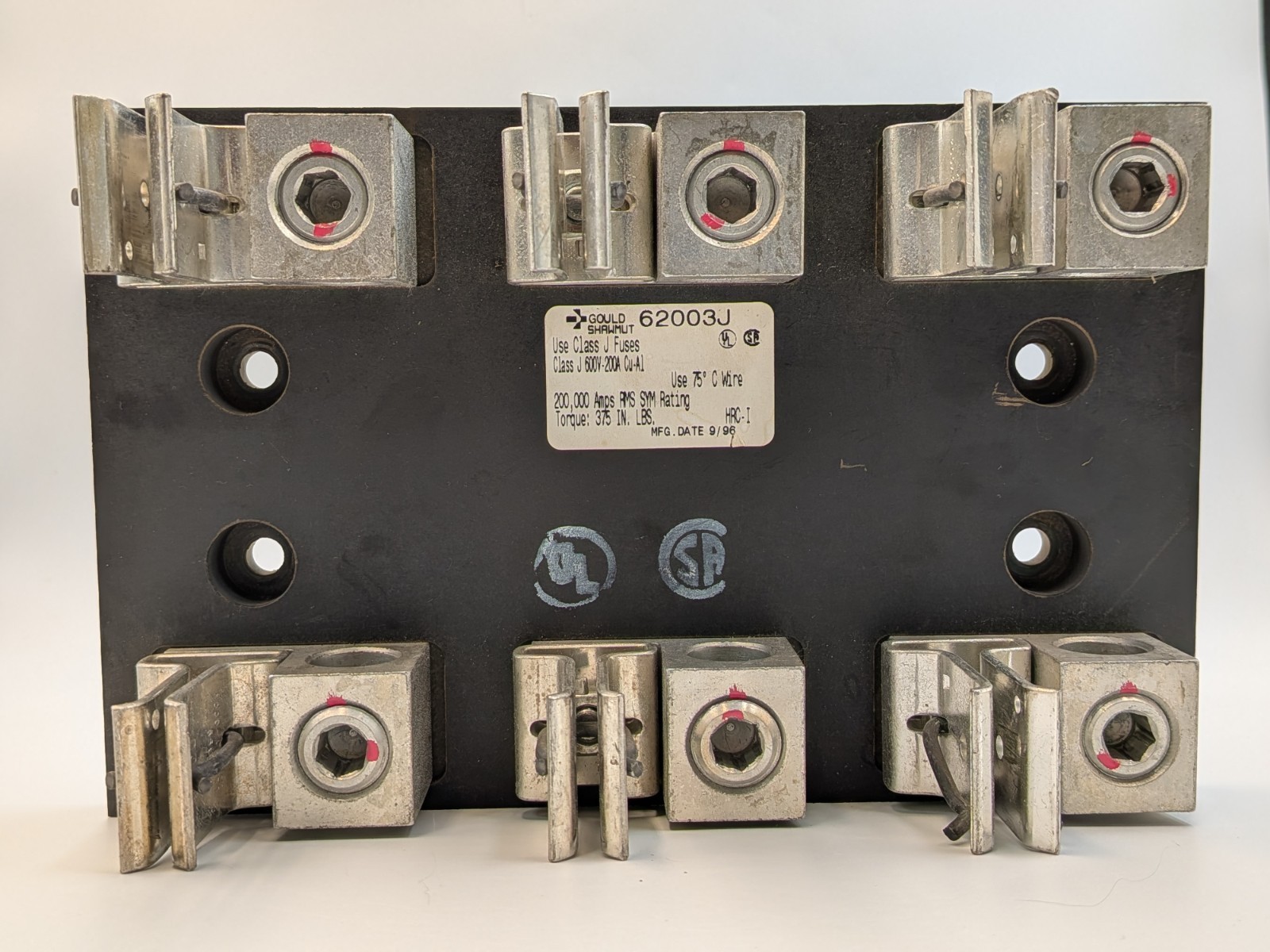 PERFECT CONDITION - Gould-Shawmut Fuse Block 62003J PERFECT CONDITION - Gould-Shawmut Fuse Block 62003J