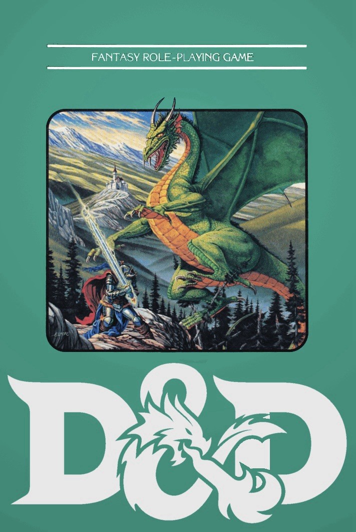 Dungeons & Dragons Vintage Poster 11”x17” 1980s New