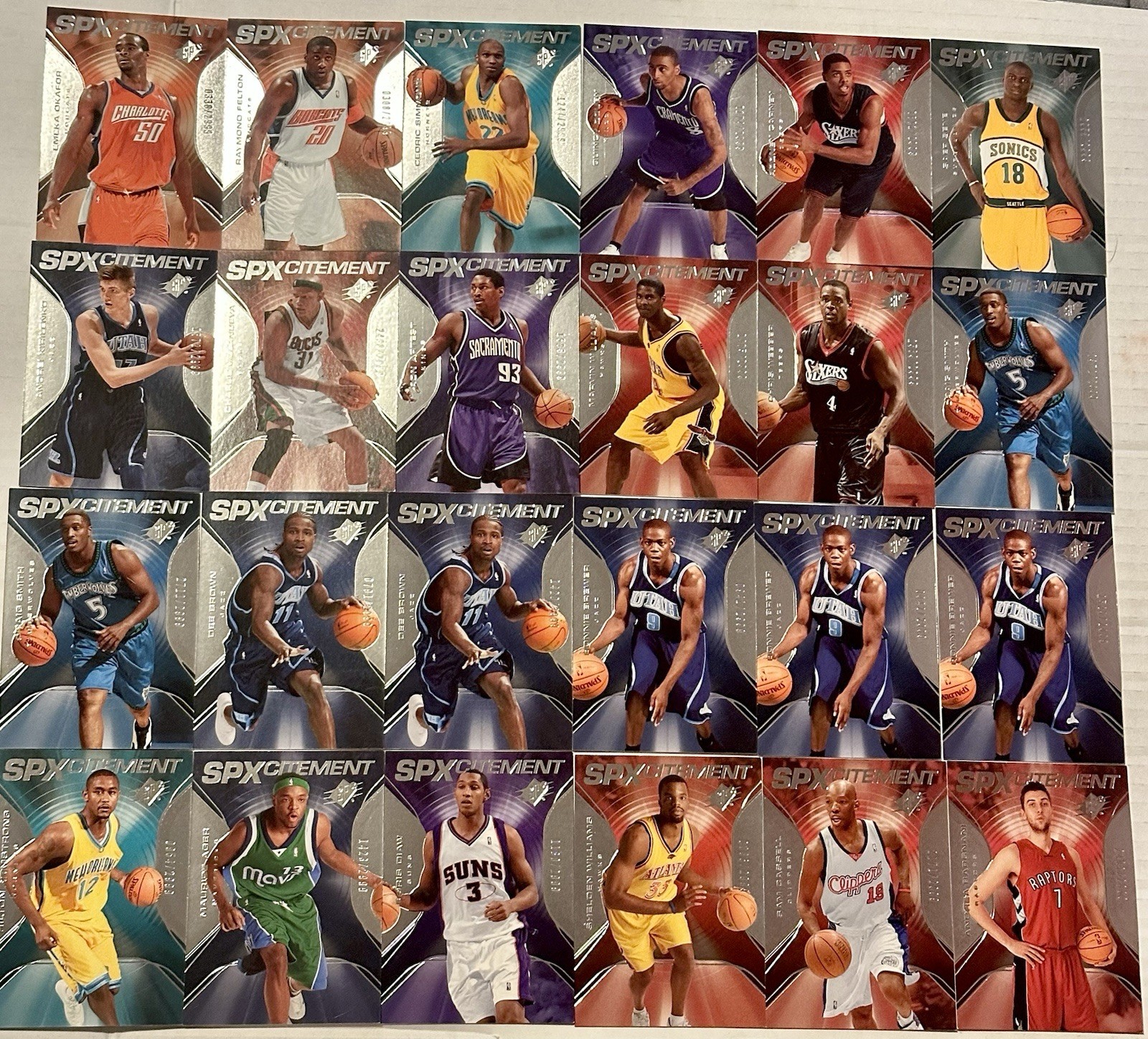 Lot of 39 2006-07 SPx Basketball Inserts Serial Numbered /2999 & /1999 Set Build Lot of 39 2006-07 SPx Basketball Inserts Serial Numbered /2999 & /1999 Set Build