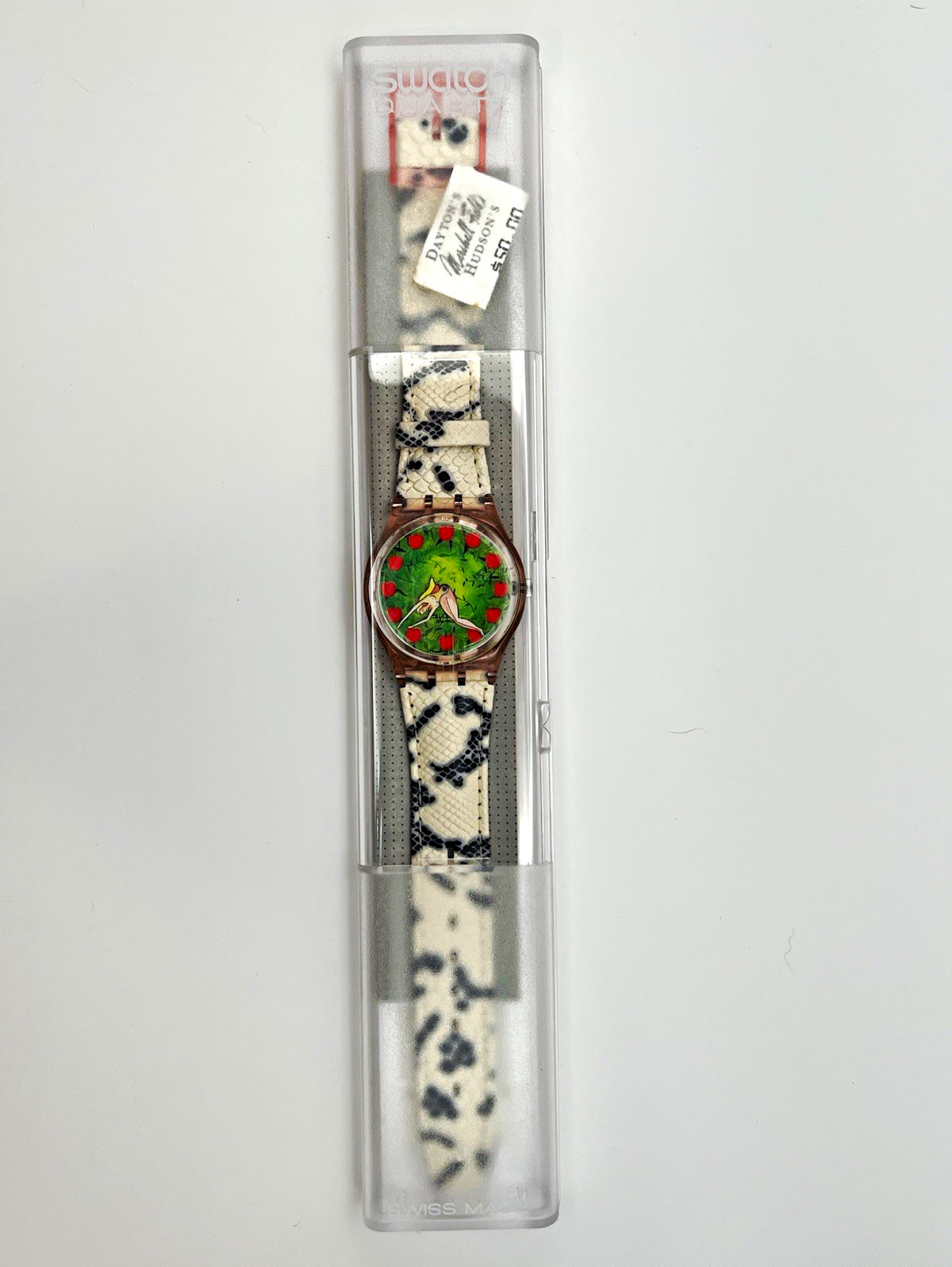 Vintage 1994 Swatch FIRST GP108 Nuala Goodman Adam & Eve MIB Vintage 1994 Swatch FIRST GP108 Nuala Goodman Adam & Eve MIB