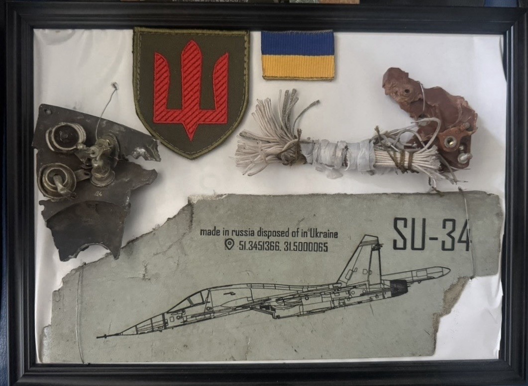 Fragments Of Sukhoi Su-34 Framed Ukraine Gift 2022