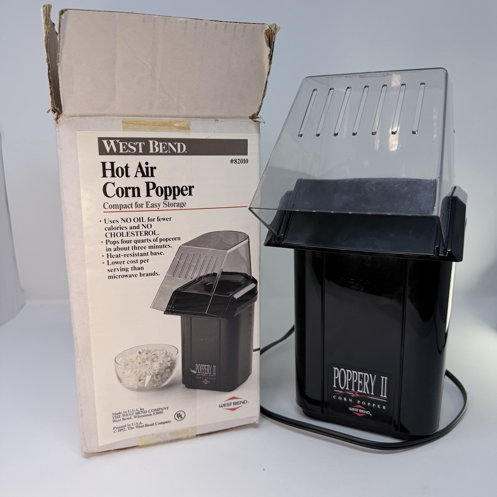 West Bend Poppery II 4 Qt. Automatic Hot air Corn Popper Popcorn Maker Tested West Bend Poppery II 4 Qt. Automatic Hot air Corn Popper Popcorn Maker Tested