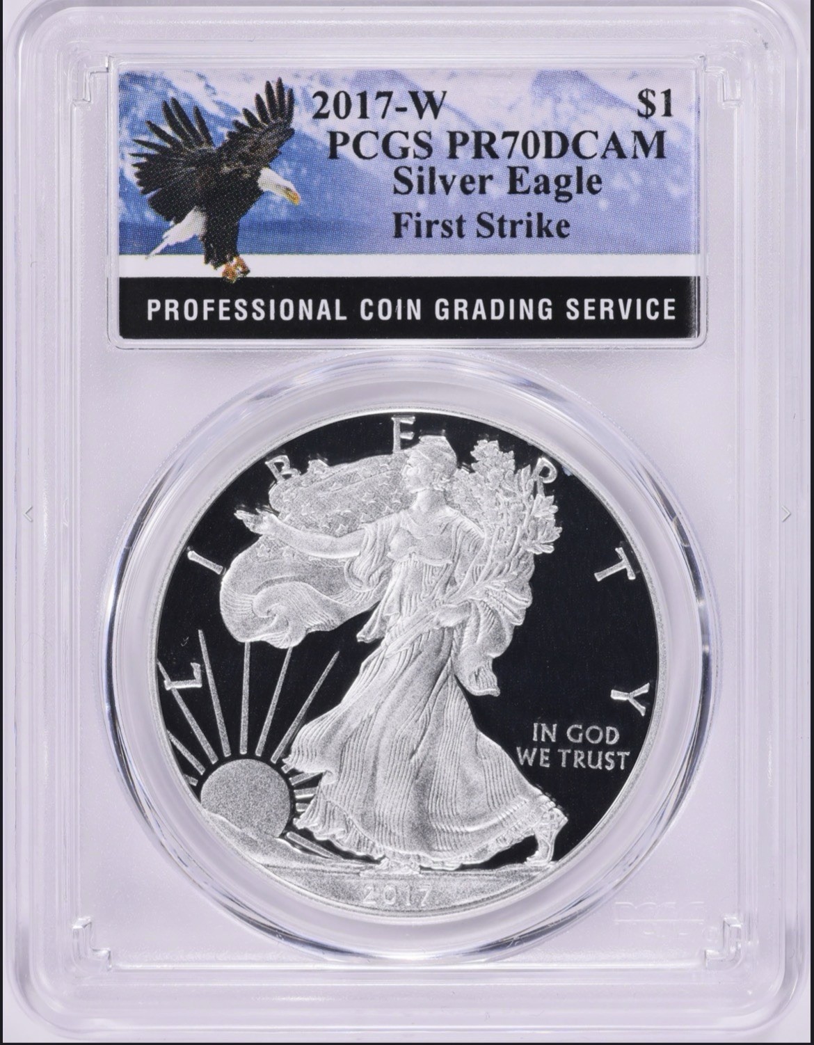 2017-W American Silver Eagle Proof PCGS PR69 US Mint $1 First Strike #5661 2017-W American Silver Eagle Proof PCGS PR69 US Mint $1 First Strike #5661