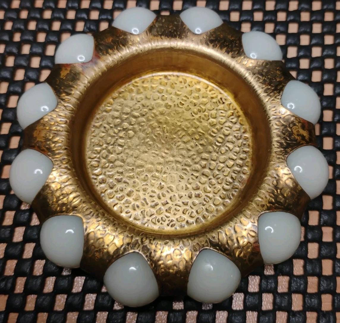 STUNNING Antique/Vintage Fisher Jewel Tray White Marbles Rare STUNNING Antique/Vintage Fisher Jewel Tray White Marbles Rare
