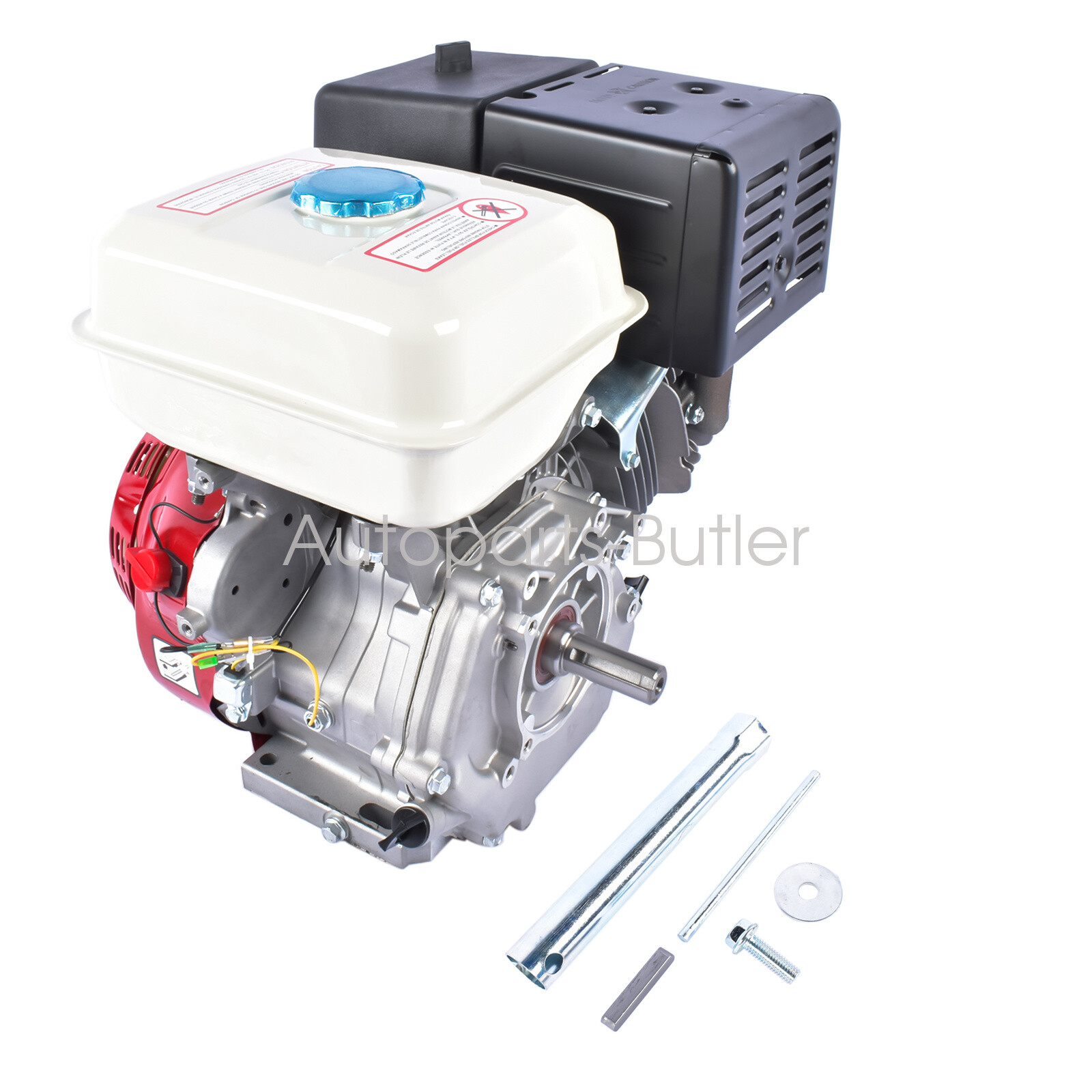 15HP/13HP OHV Horizontal Shaft 4-Stroke Gas Engine Motor 420cc/389cc 6.5L 8600W