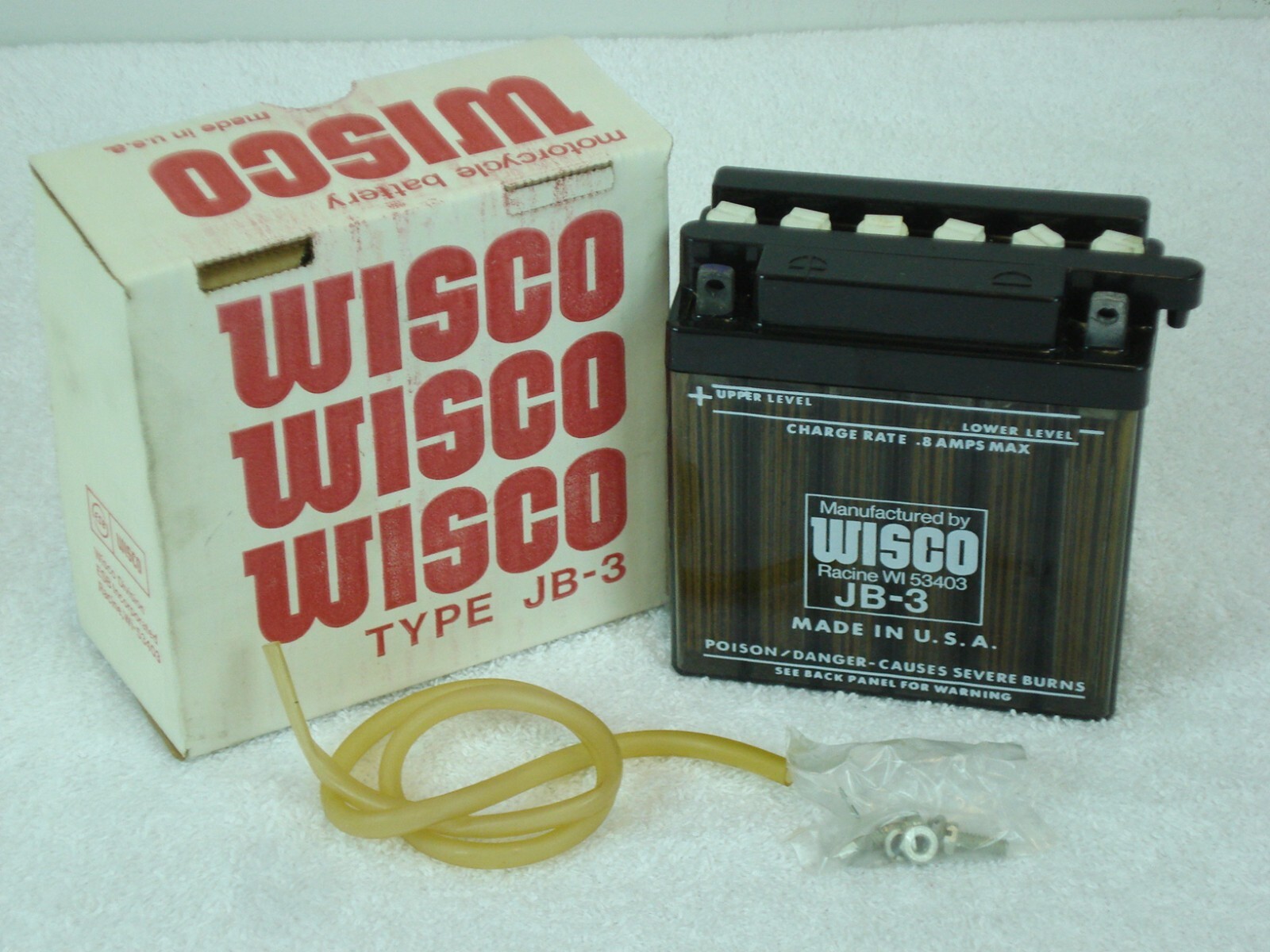 NOS HONDA CL72 CL77 BATTERY - WISCO JB3 JB-3 12v (12N5-4B)