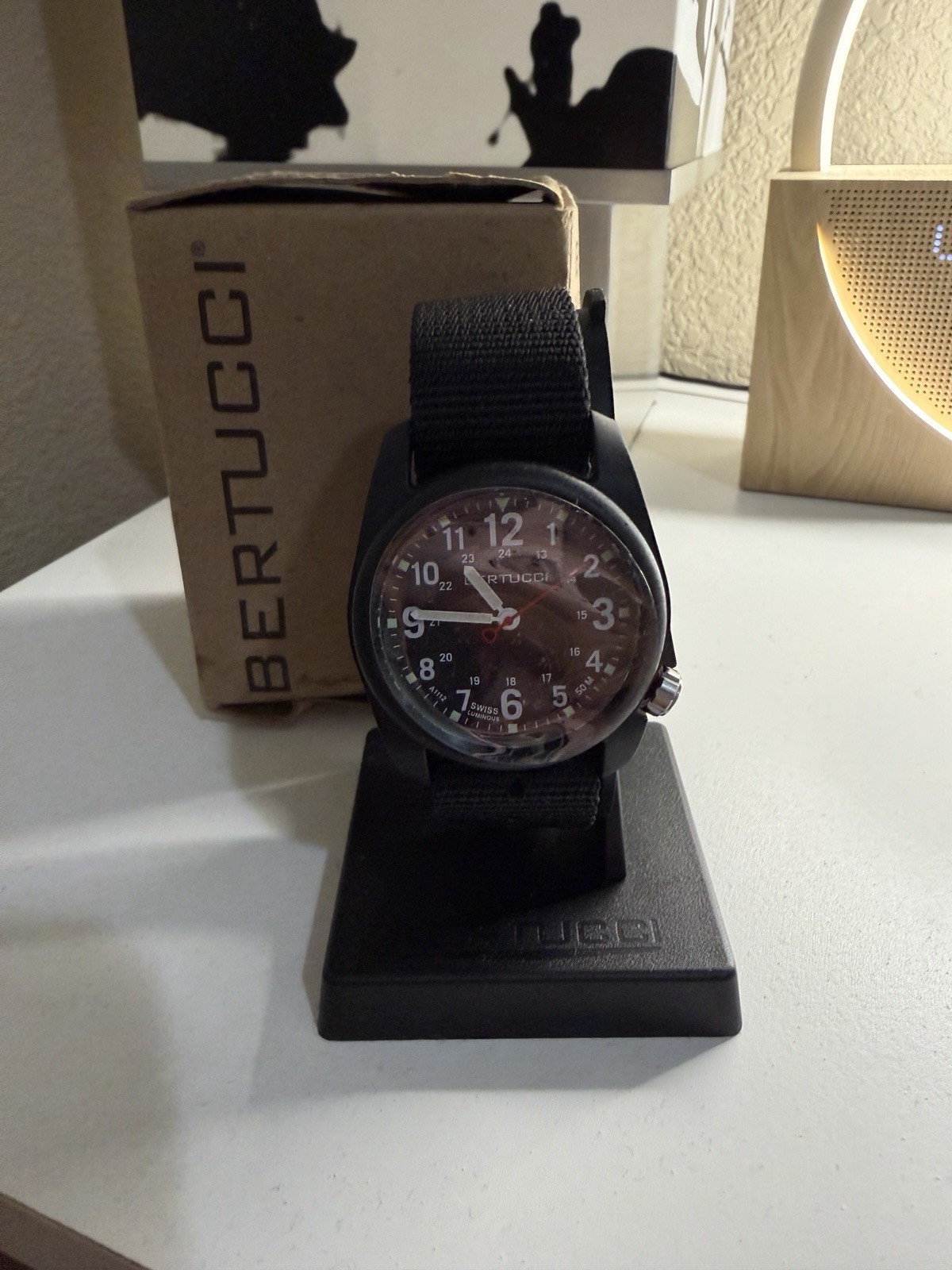 BERTUCCI DX3 Field Watch #11015 Black Dial Black Nylon Band BERTUCCI DX3 Field Watch #11015 Black Dial Black Nylon Band