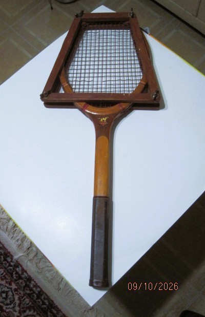 Vintage Draper Maynard Aristocrat Tennis Racket w/ Spalding 1135-173 Head Press