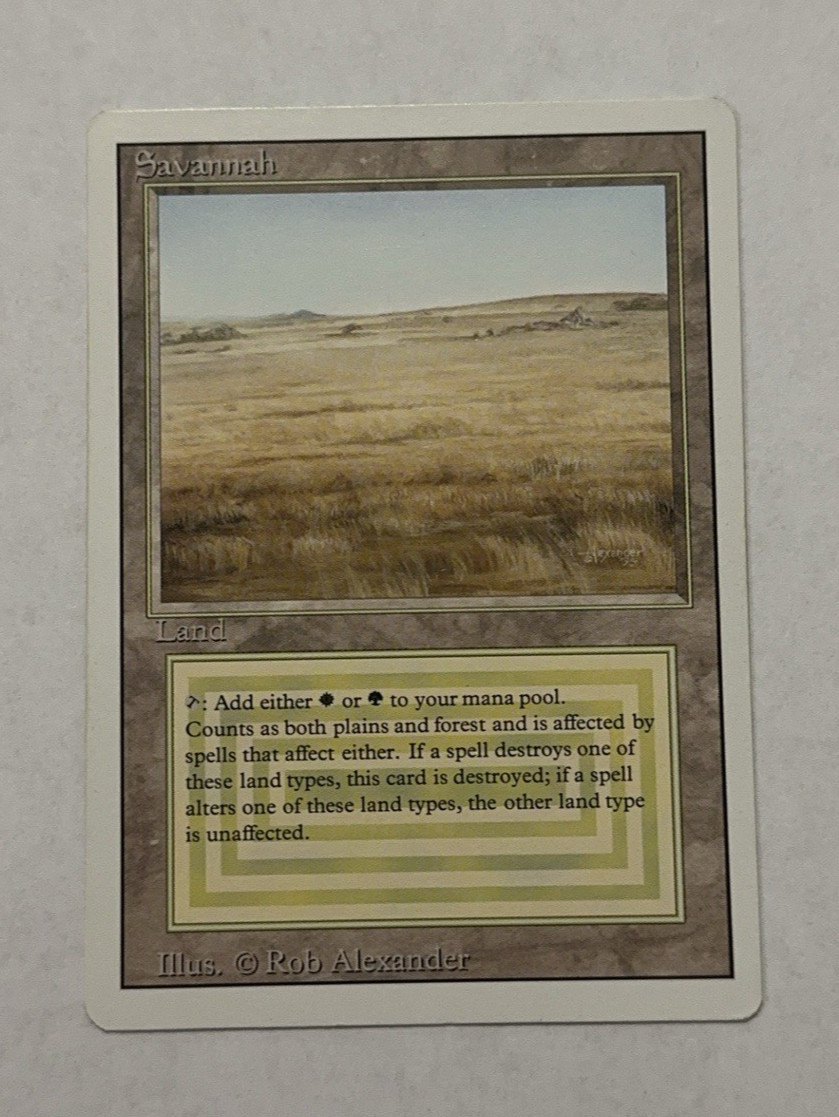 1994 MTG Magic The Gathering Revised Edition Savannah LP