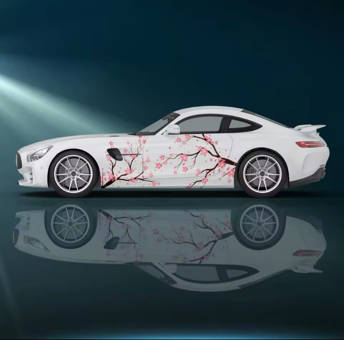 Sakura Car Decal; JDM Sakura Flower Branch Car Decals Both Sides; Cherry Blossom Sakura Car Decal; JDM Sakura Flower Branch Car Decals Both Sides; Cherry Blossom