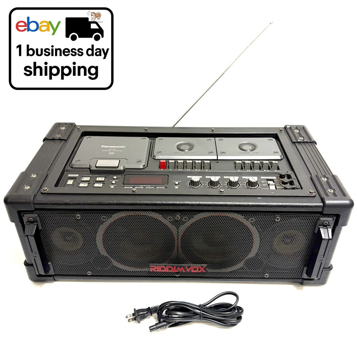 Panasonic RIDDIMVOX RX-PA7 CD Boombox player  Plays fine AC100V 1day shipping
