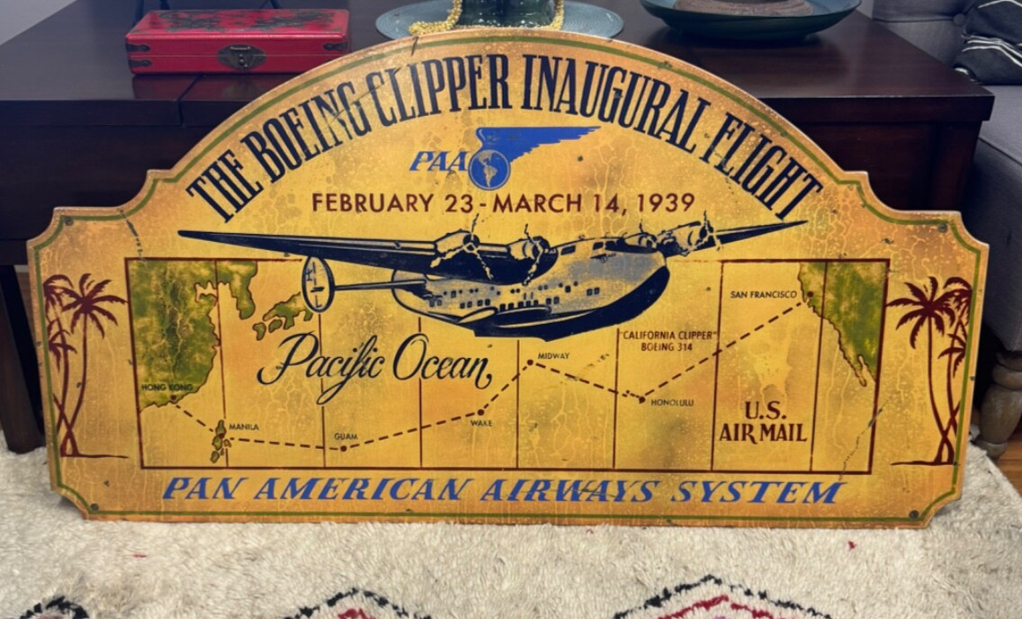 Rare Steven Neill “Pan Am Boeing Clipper Inaugural Flight ” #5966 Sign Art 2012