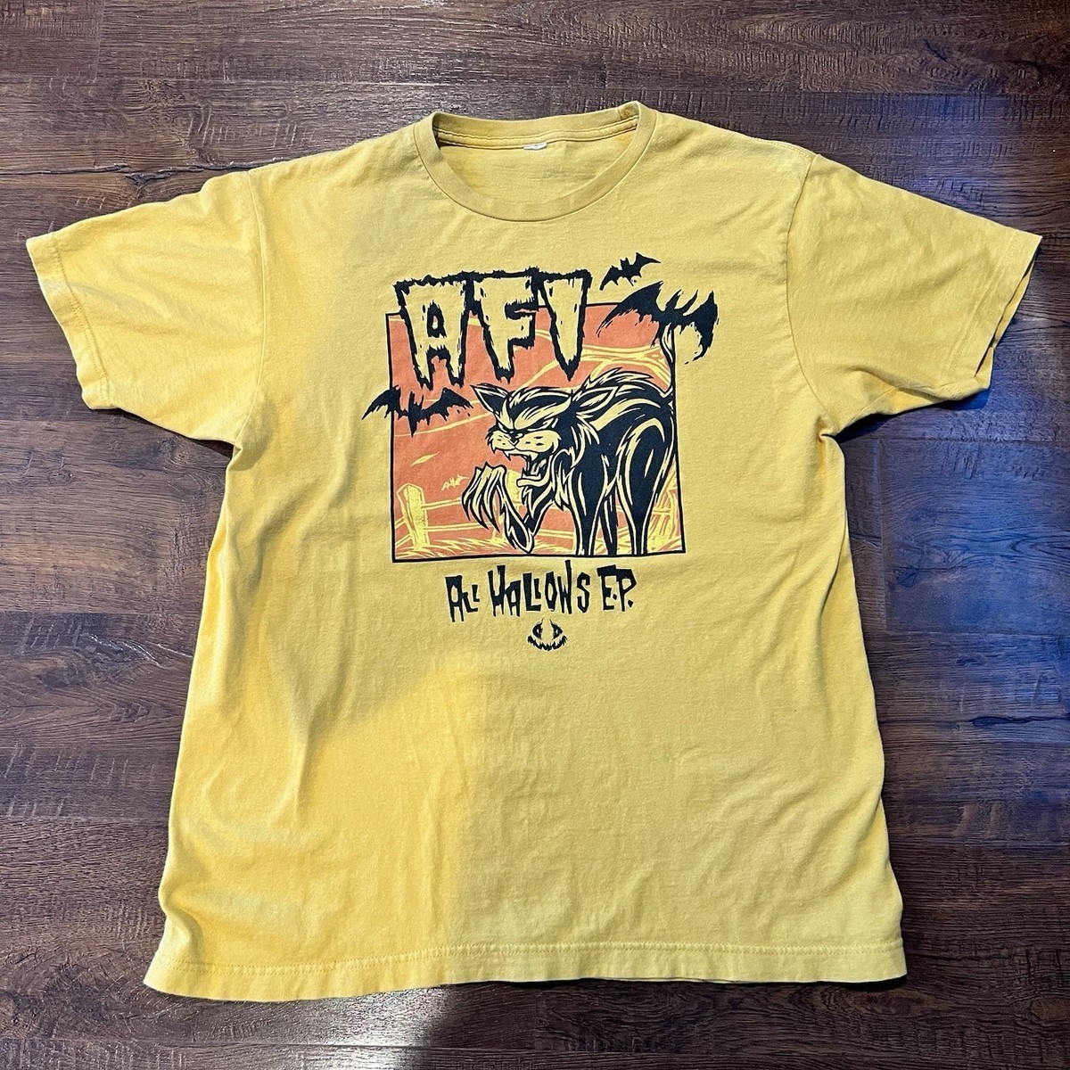 Rare AFI Band All Hallow\'s E.P. Gold Color Shirt Unisex Concert S to 5XL DD513
