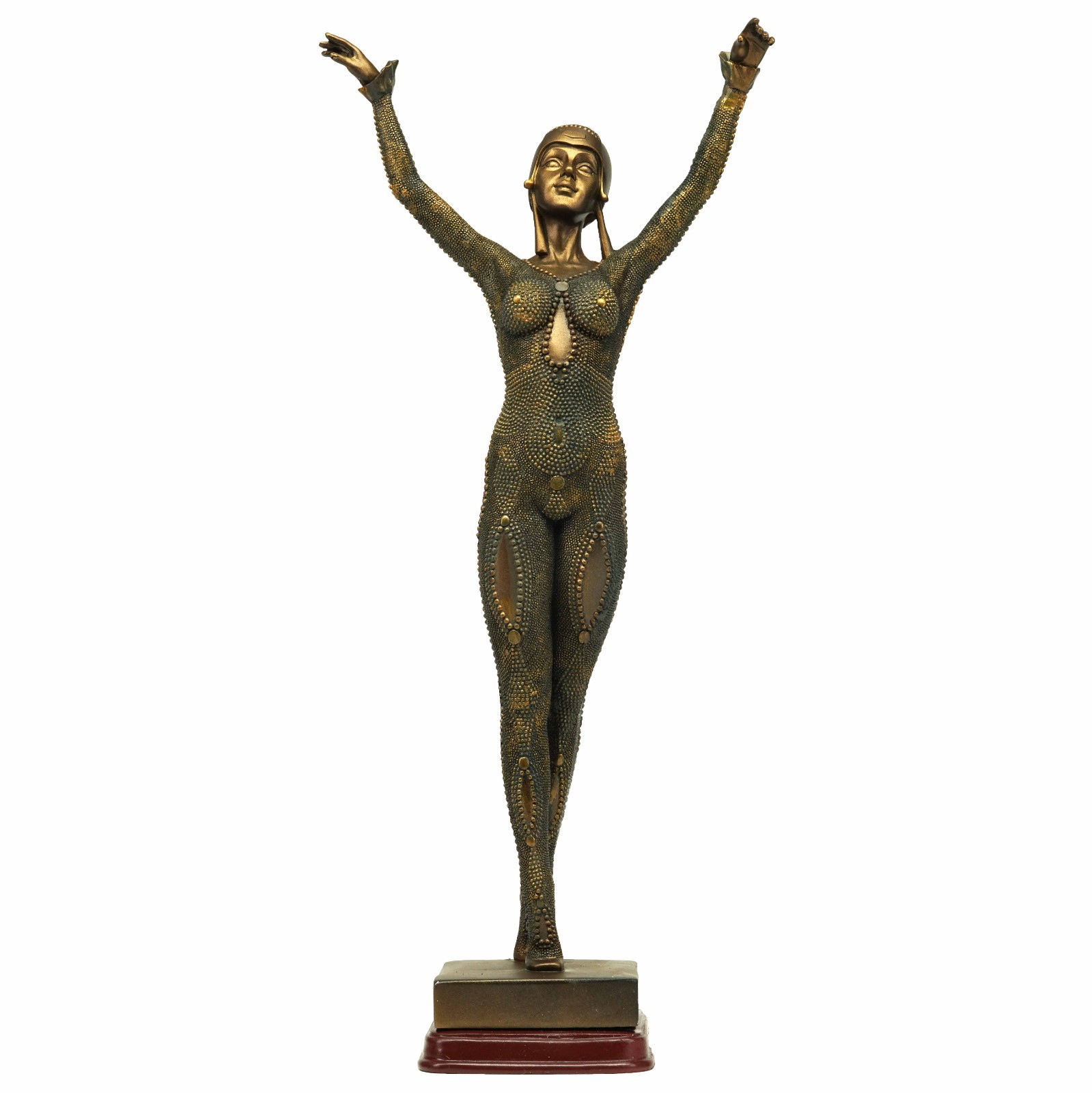Design Toscano Bronze Finish Demetre Chiparus Durga Dancer Cast Stone Resin 15