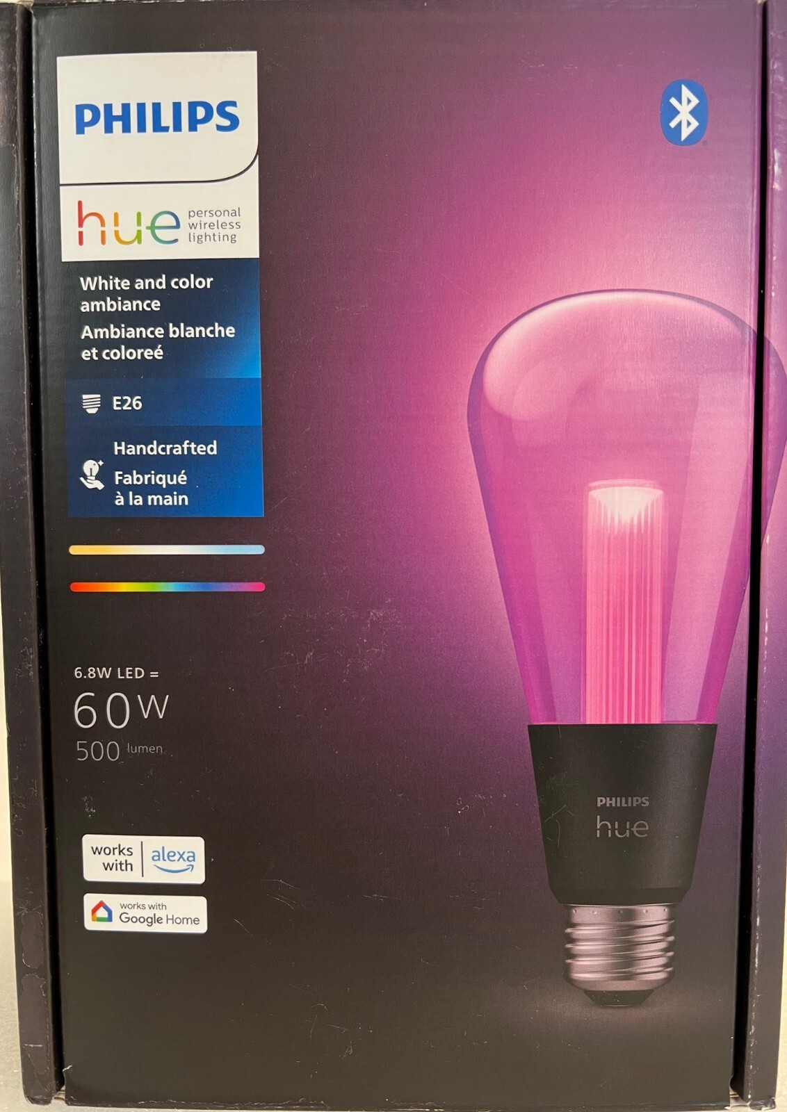 Philips Hue LightGuide Edison (ST23)–Handblown Glass-Color Changing -FREE S/H Philips Hue LightGuide Edison (ST23)–Handblown Glass-Color Changing -FREE S/H