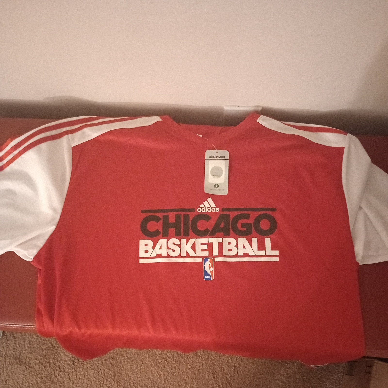 ADIDAS NBA AUTHENTIC CHICAGO BULLS SHOOTING SHIRT JERSEY SIZE 3XT