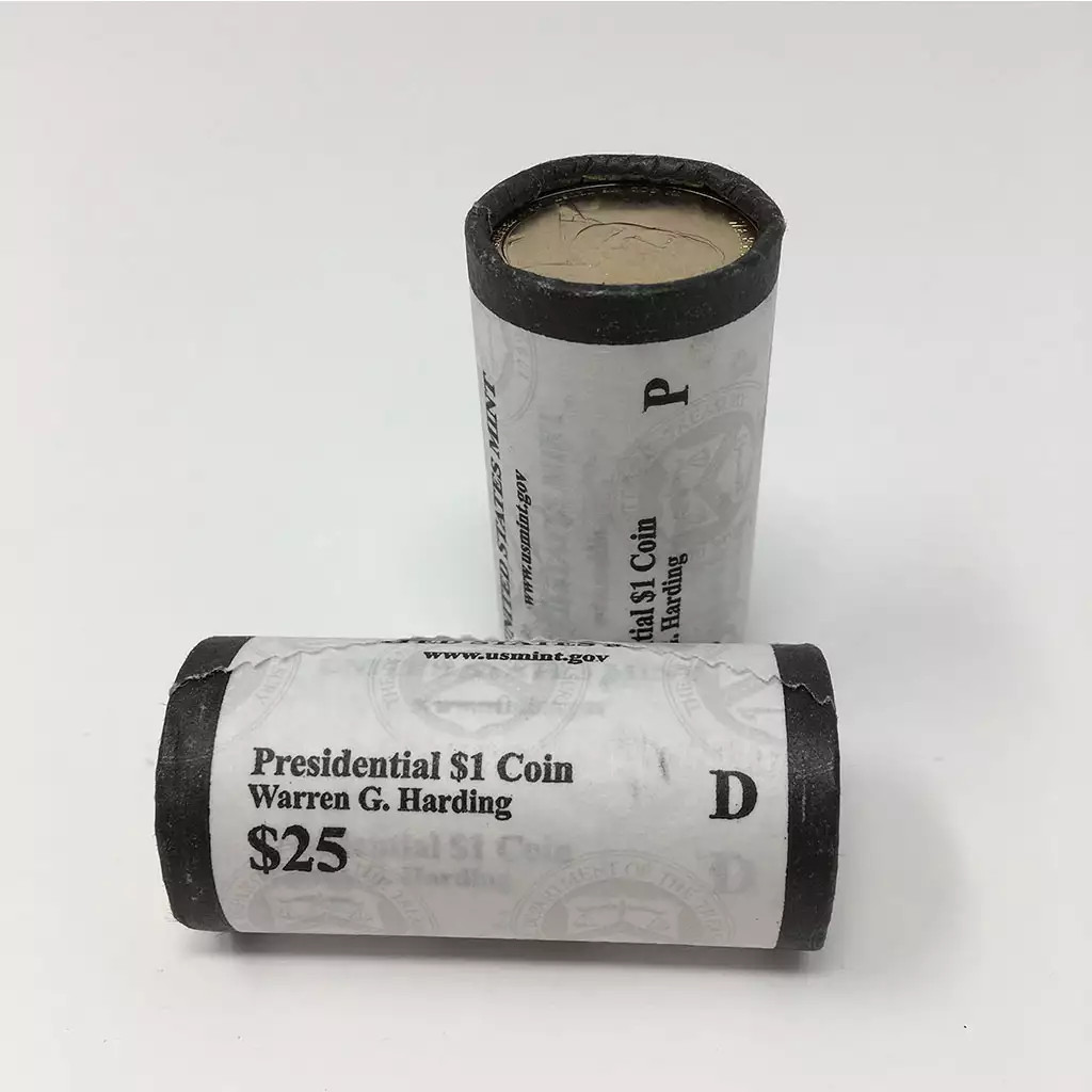 2014 Warren G. Harding Presidential Dollar P&D U.S. Mint Rolls