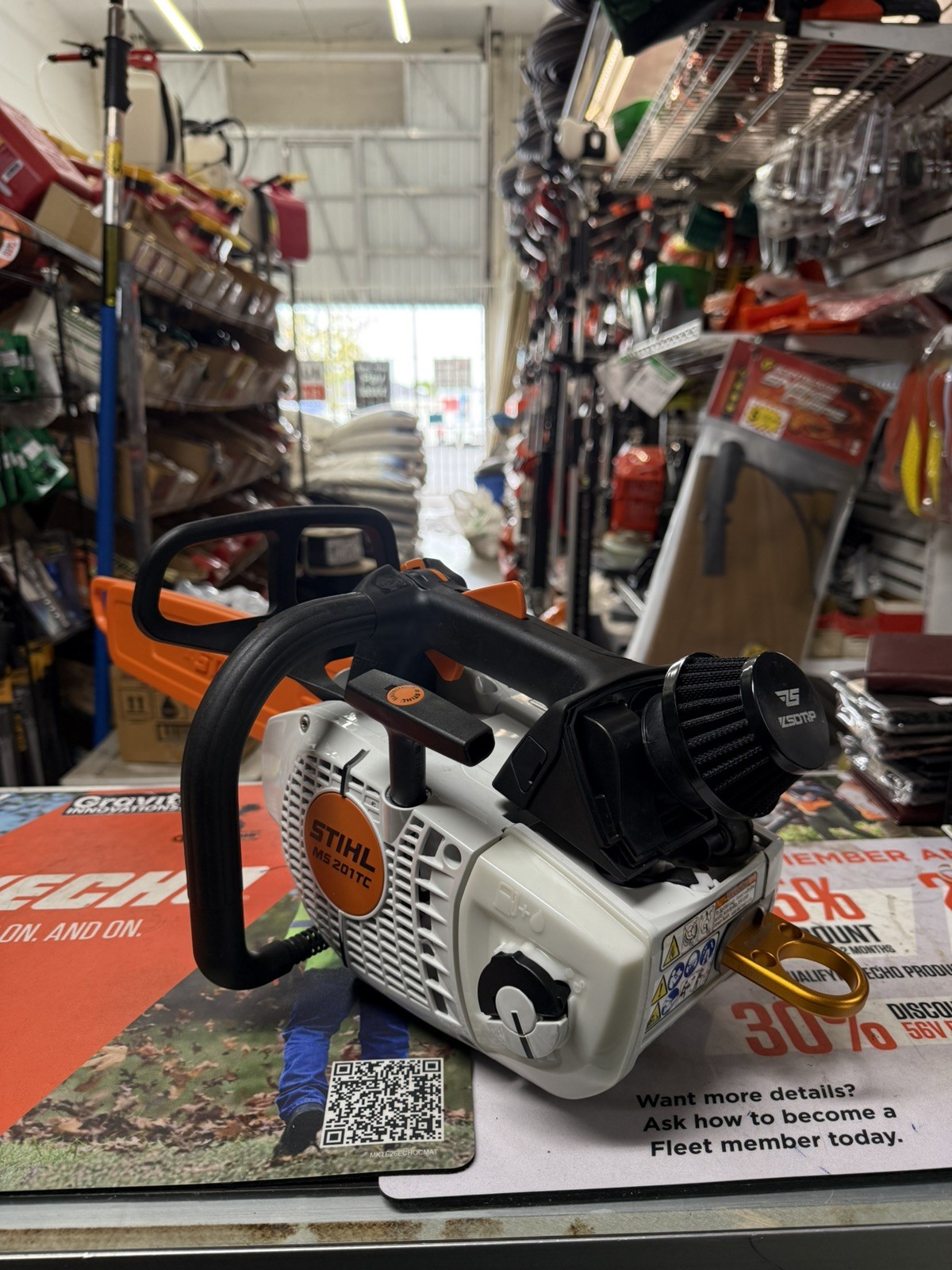 Custom V-stack Adapter And Foam Filter Upgrade For MS-201TC Chainsaw Custom V-stack Adapter And Foam Filter Upgrade For MS-201TC Chainsaw