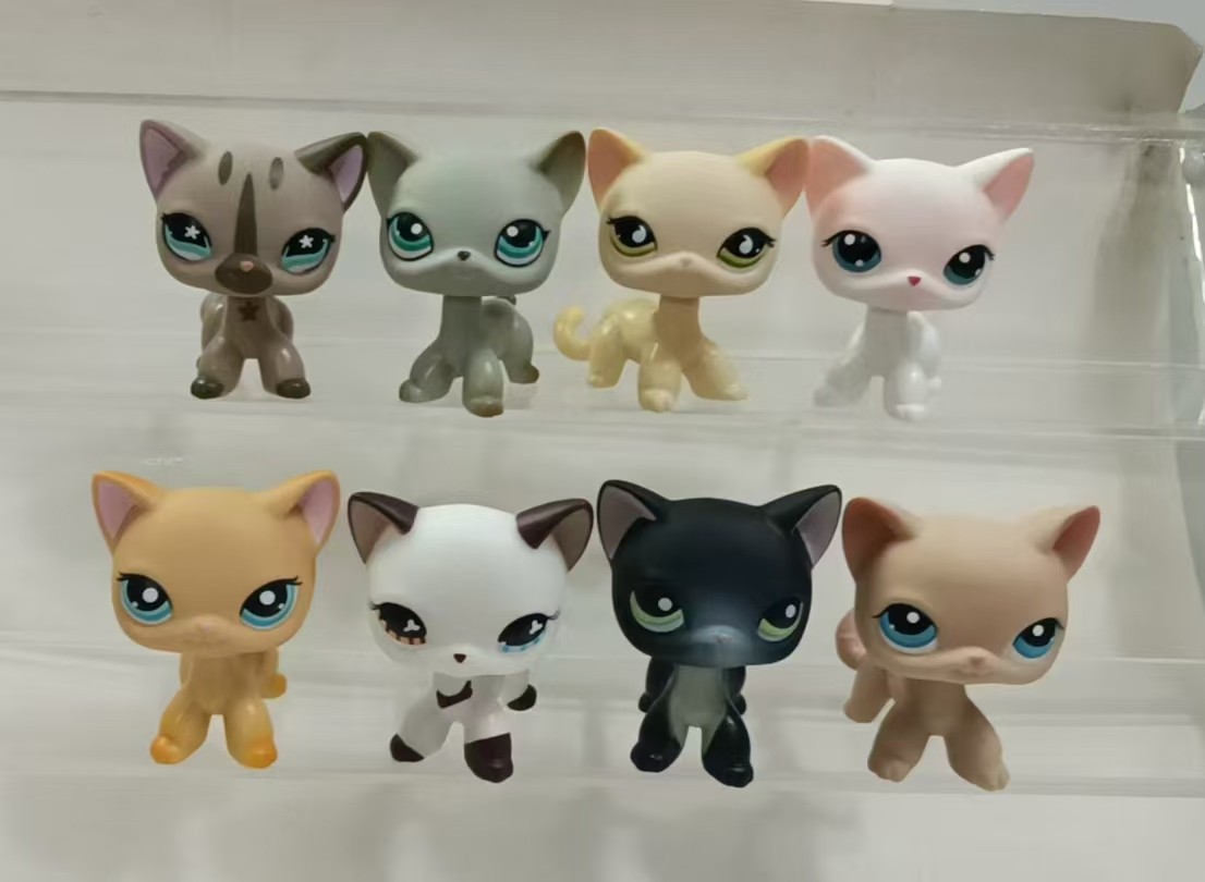 8pcs/lot Littlest Pet Shop LPS Short Hair Cats #64#336#733Animals Figure