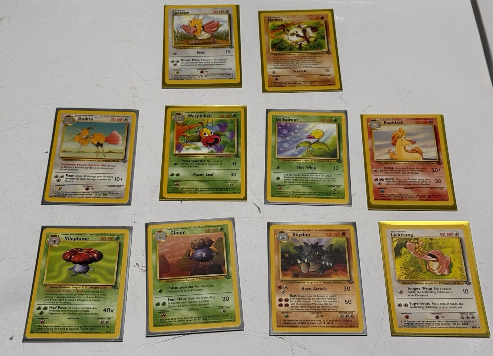Pokemon collection vintage lot Of 10 Cards 1995 Nintendo Creatures Gamefreak New Pokemon collection vintage lot Of 10 Cards 1995 Nintendo Creatures Gamefreak New
