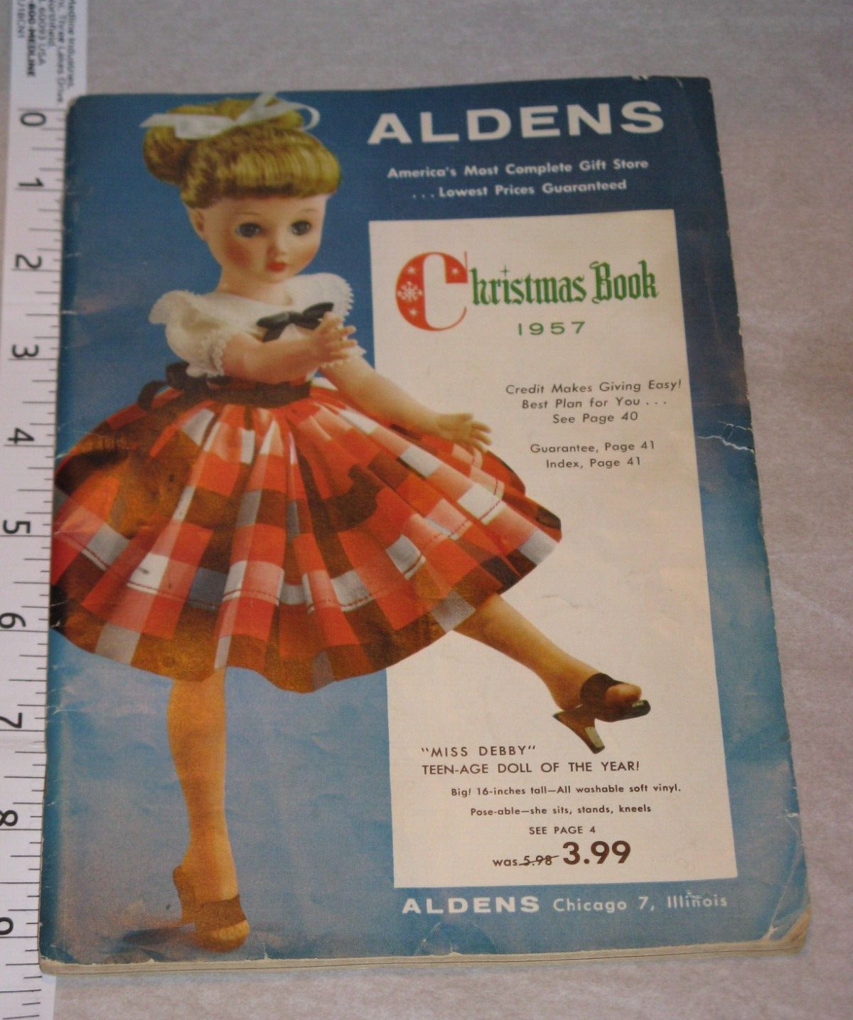 1957 ALDENS Christmas Book Catalog Cover \