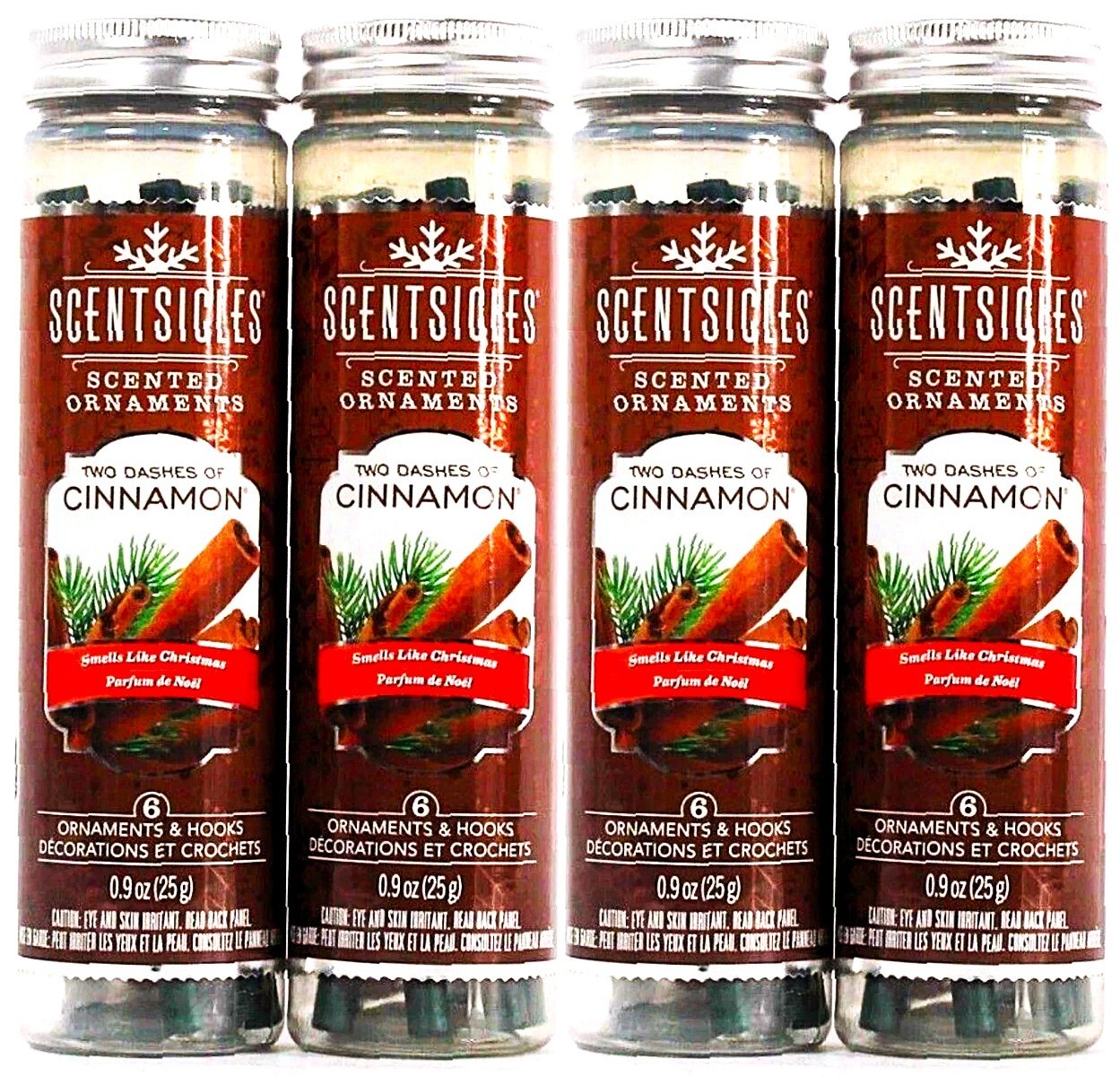 4 ScentSicles Scented Ornament Two Dashes of Cinnamon Holiday Air Freshener Lot 4 ScentSicles Scented Ornament Two Dashes of Cinnamon Holiday Air Freshener Lot