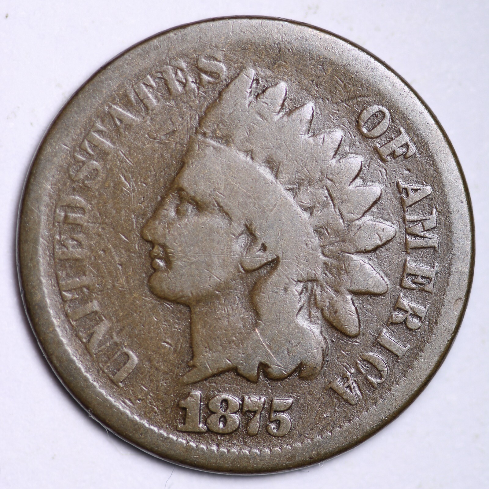 1875 INDIAN HEAD CENT G/VG  LOWEST PRICES ON THE BAY =