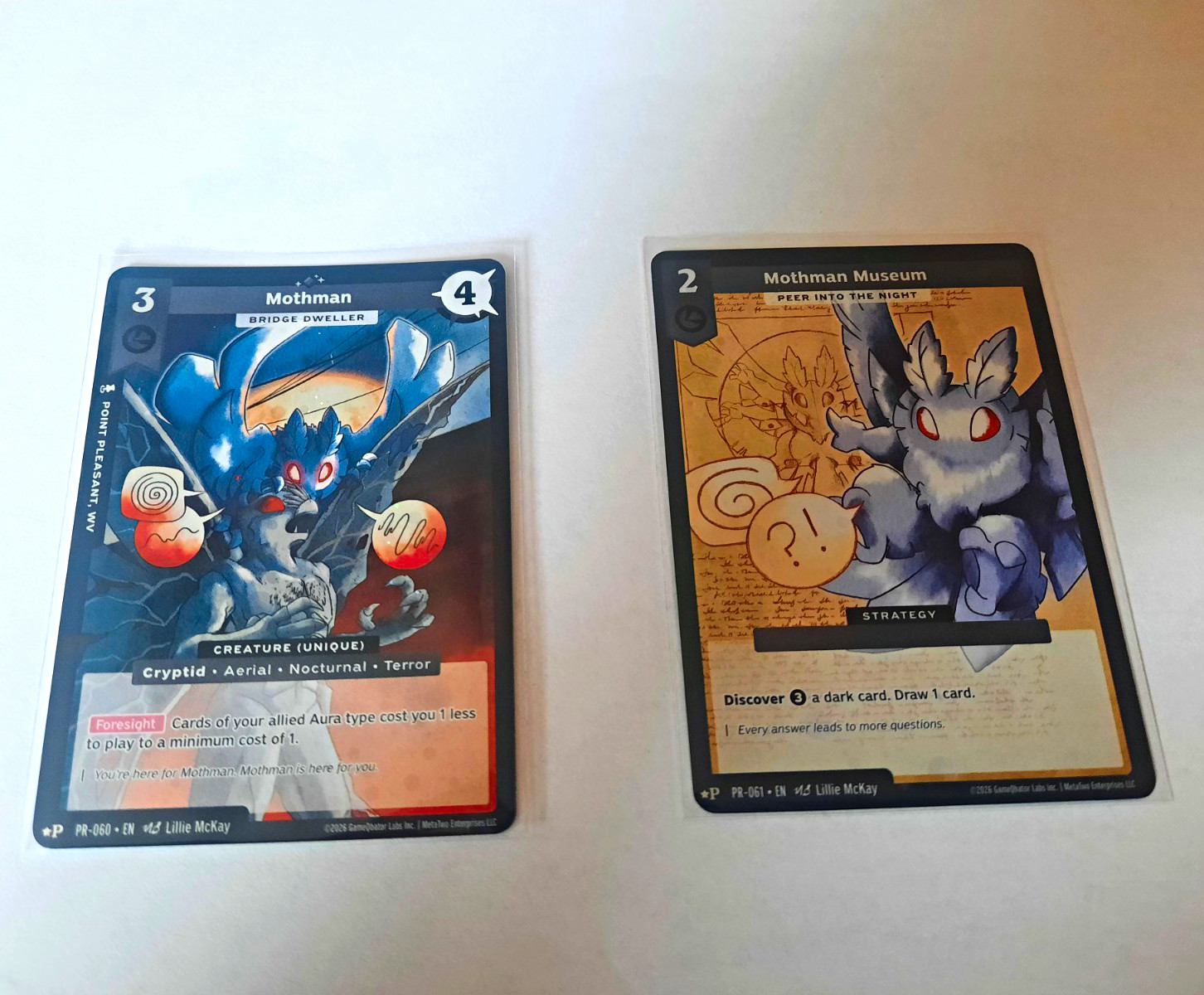 MetaZoo TCG Mothman & Mothman Museum Promo Lot 2 Cards PR-060 PR-061