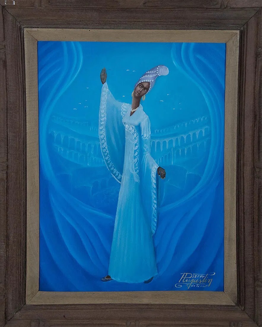 HAITIAN PAINTING BY Pierre Augustin 12 X 16 Signed, Framed
