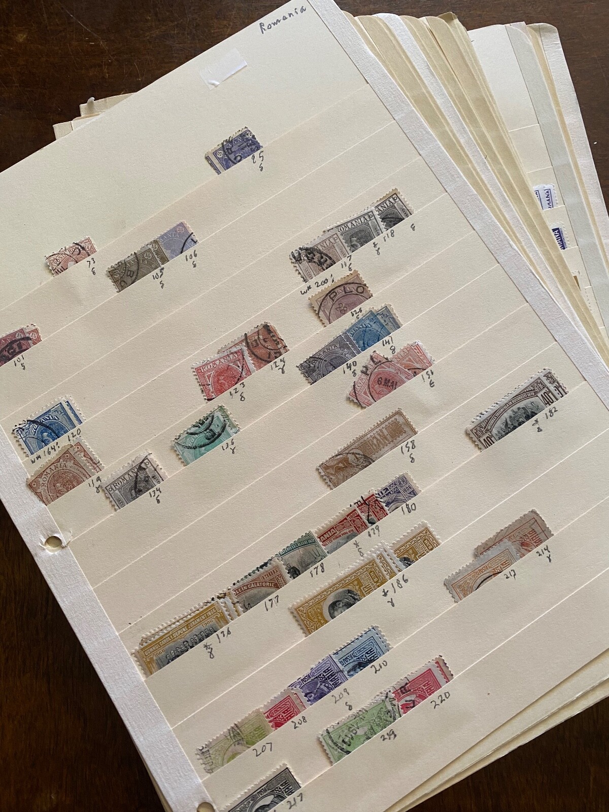 Worldwide Stamps Romania in Stock Pages