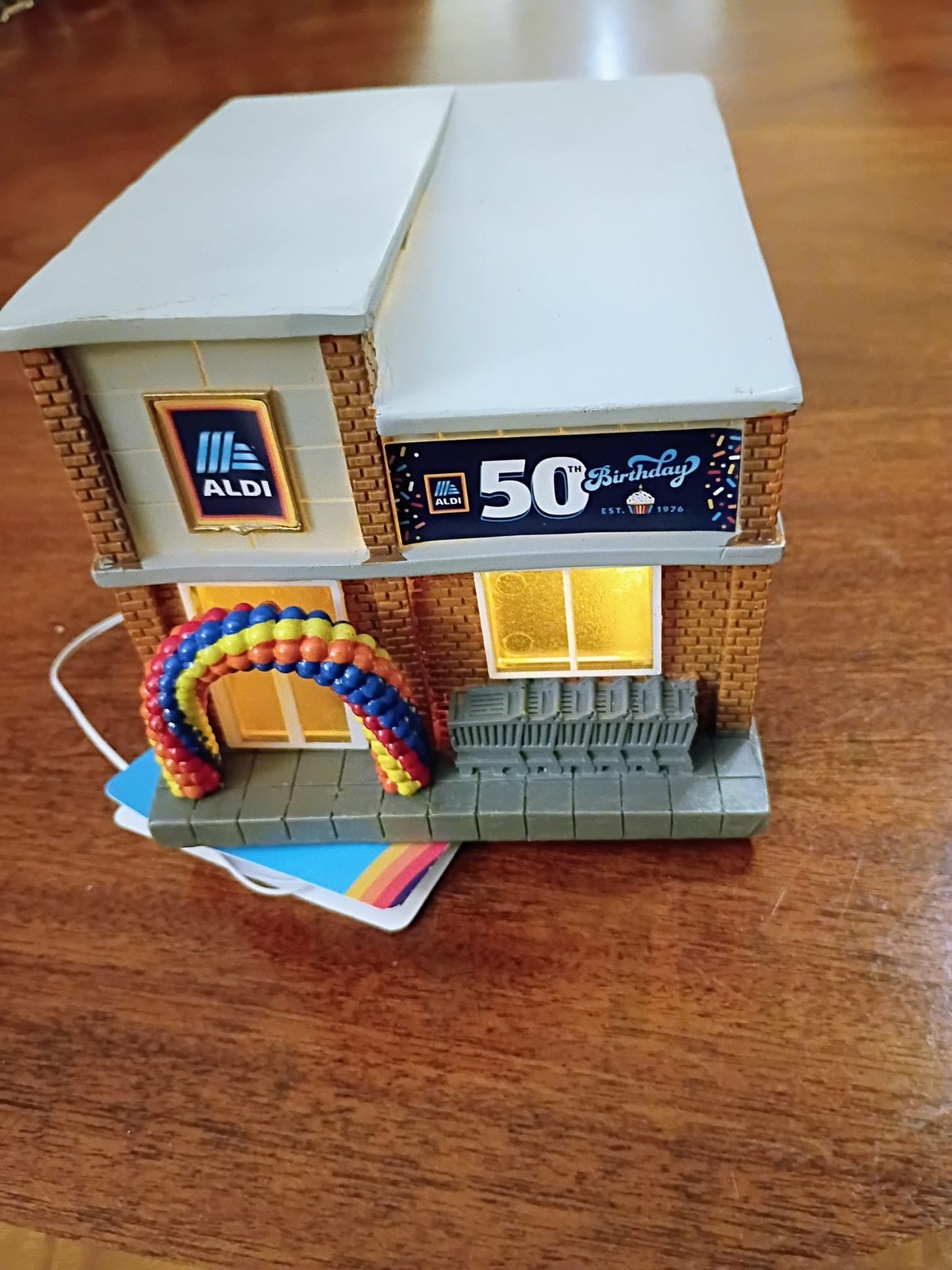 ALDI 50th Anniversary Store 1976-2026 Light Up Miniature Collectible NEW
