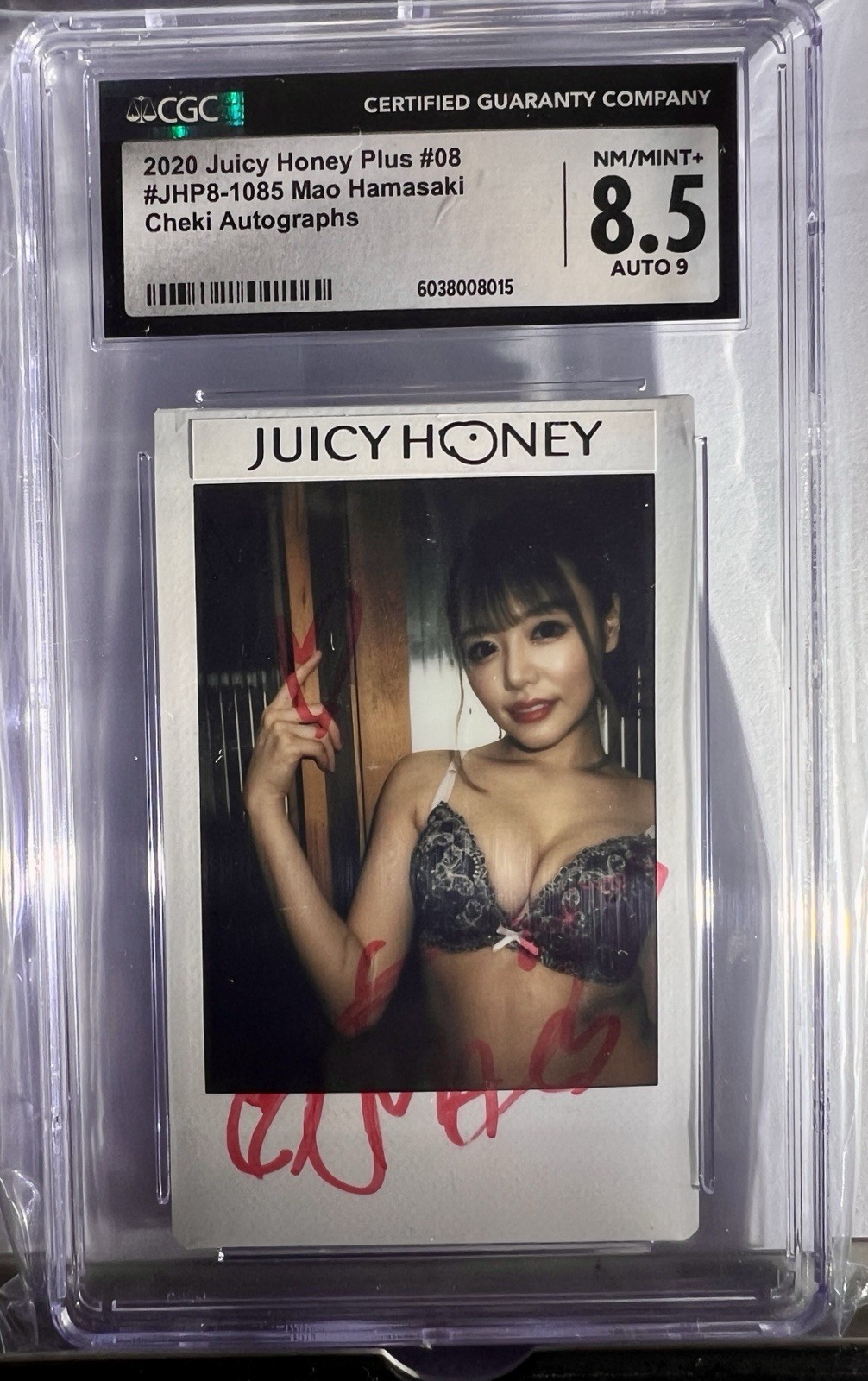 MAO HAMASAKI #08. 2020 AUTO CHEKI CGC GRADE 8.5 Juicy Honey . Red Ink MAO HAMASAKI #08. 2020 AUTO CHEKI CGC GRADE 8.5 Juicy Honey . Red Ink