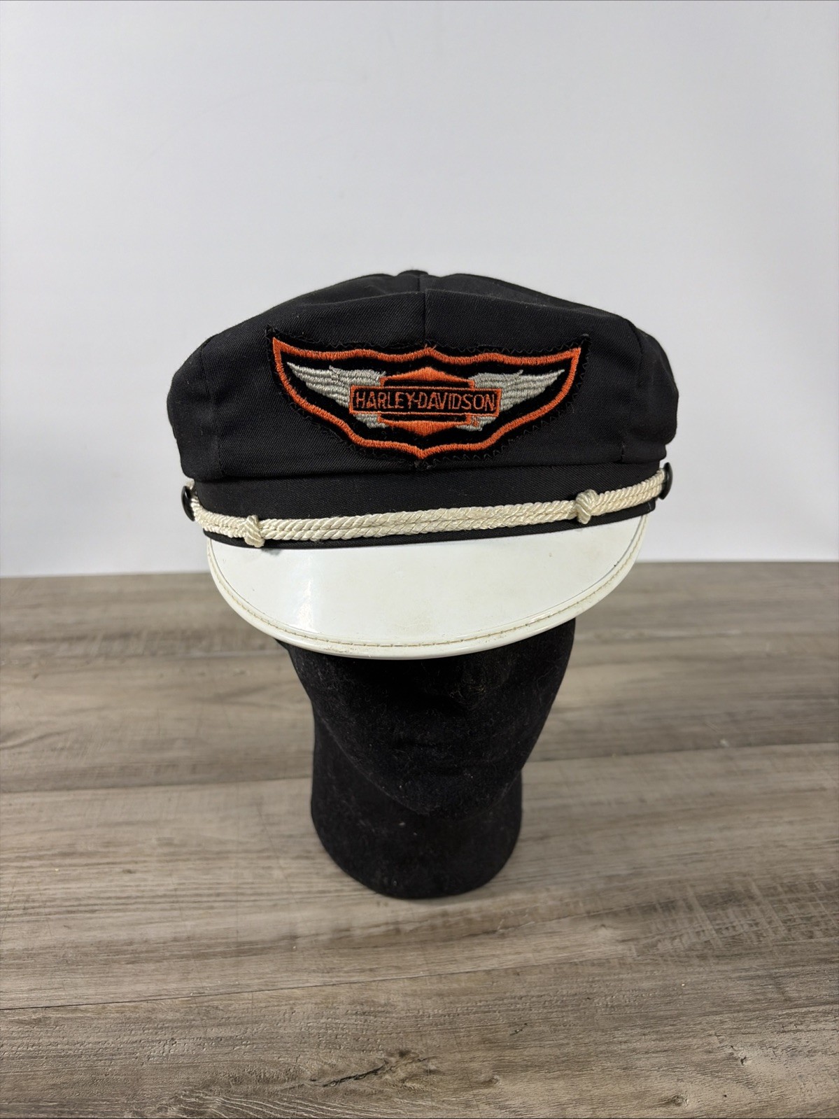 Vintage 1940's 1950's Harley Davidson Captains Hat Cap Biker Motorcycle 75/8