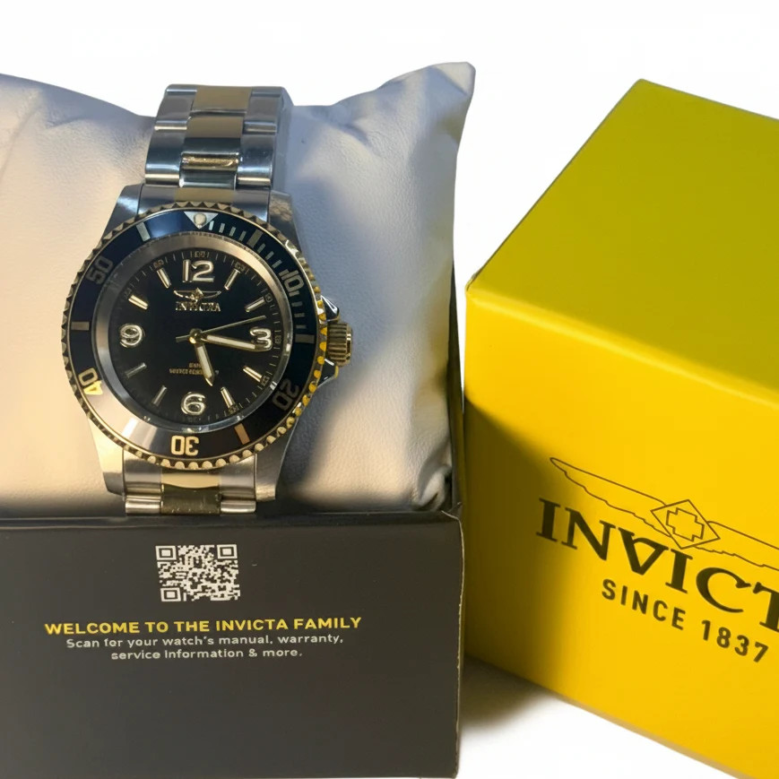 069477 Invicta Specialty Rowan 40mm Gold Stainless Steel Black Dial Watch