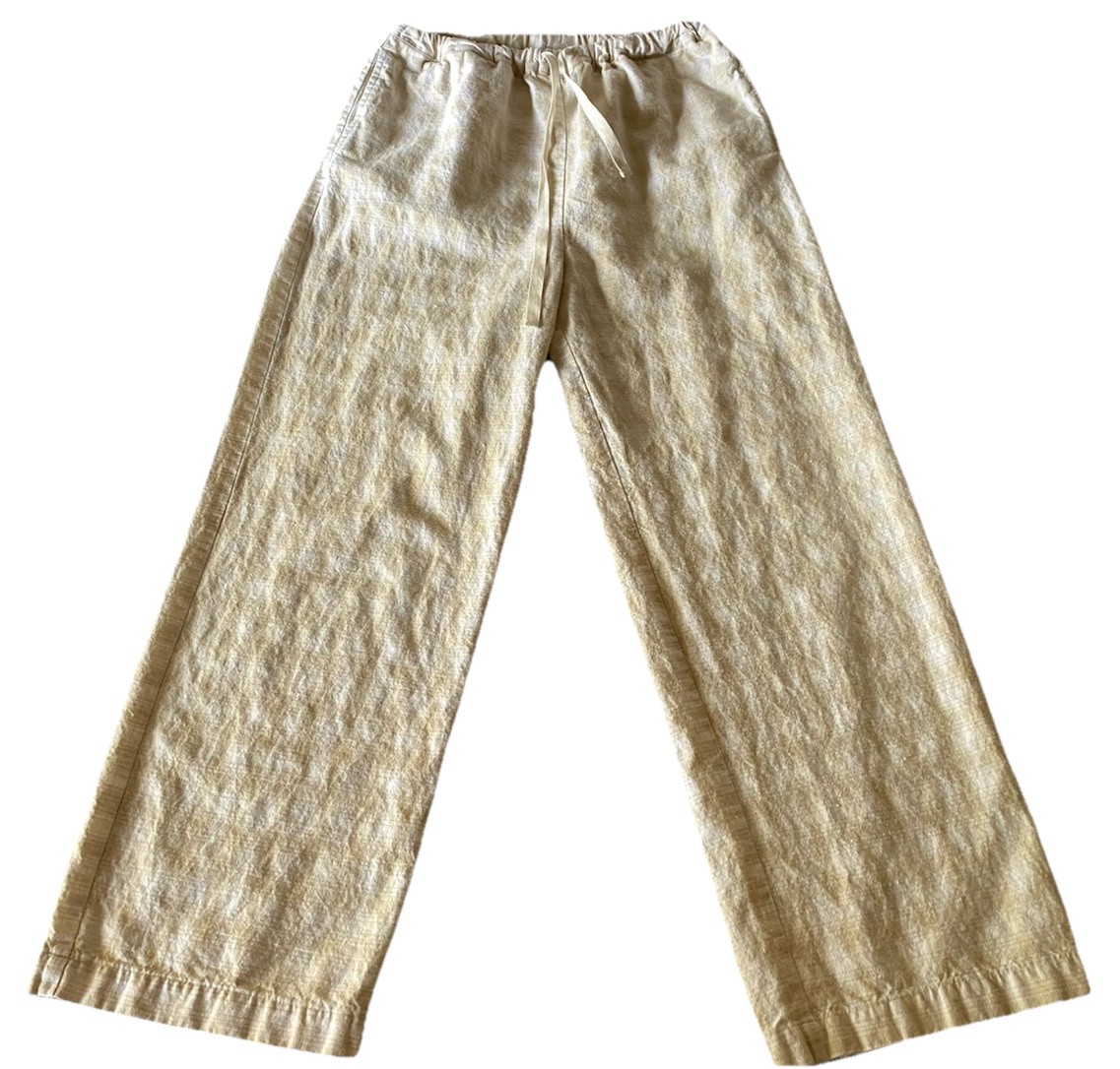 TOWN Clothes Women’s M Beige Plaid 100% Linen Wide Leg Pants Pockets Minimal TOWN Clothes Women’s M Beige Plaid 100% Linen Wide Leg Pants Pockets Minimal