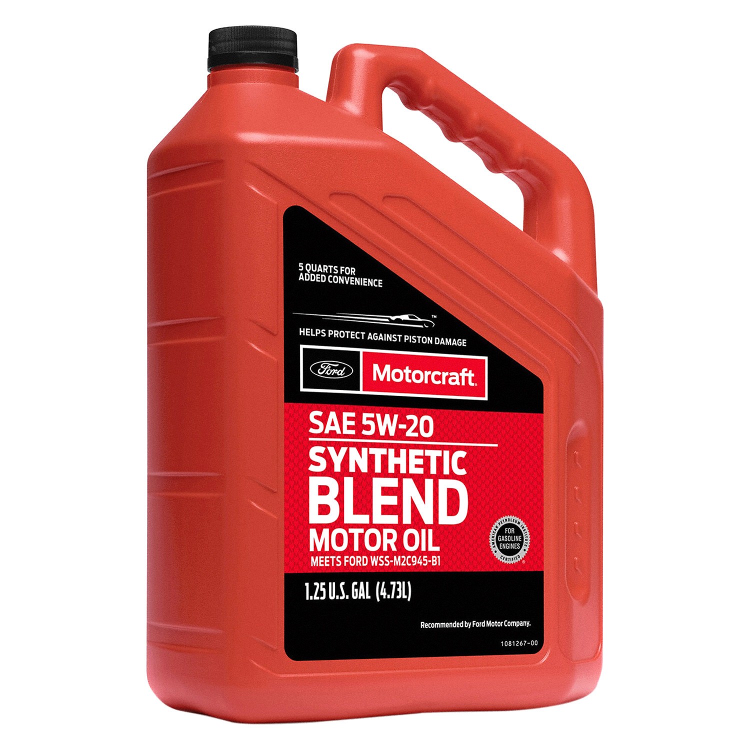 Motorcraft XO5W205Q3SP SAE 5W-20 Synthetic Blend Motor Oil, 1.25 Gallons
