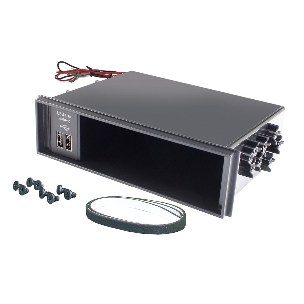Tsuchiya Yac Car Supplies Car Audio Supplies DIN BOX USB power supply 2.4A Black
