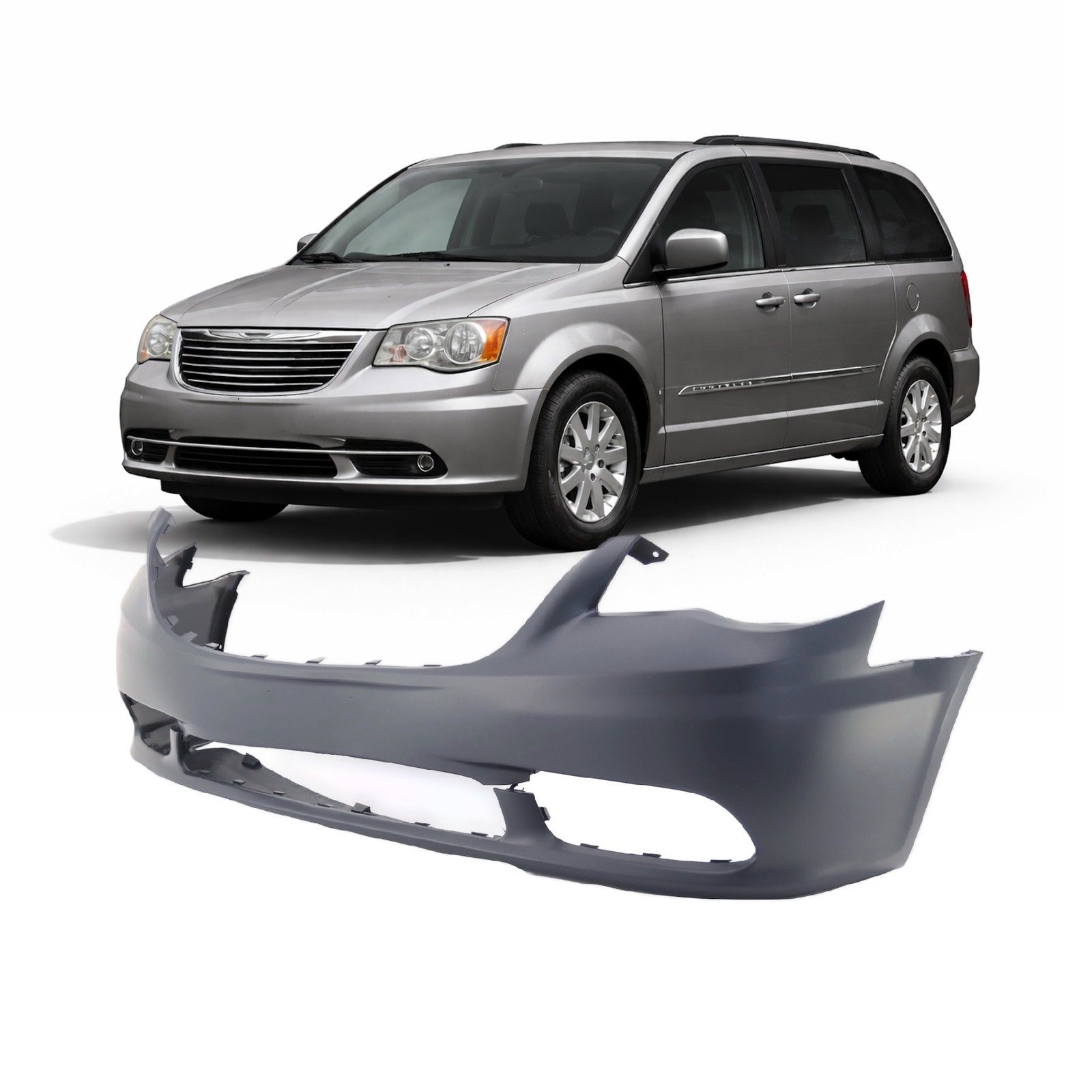 2011-2016 Chrysler Town & Country Primed Front Bumper Cover CH1000990 68088967AA