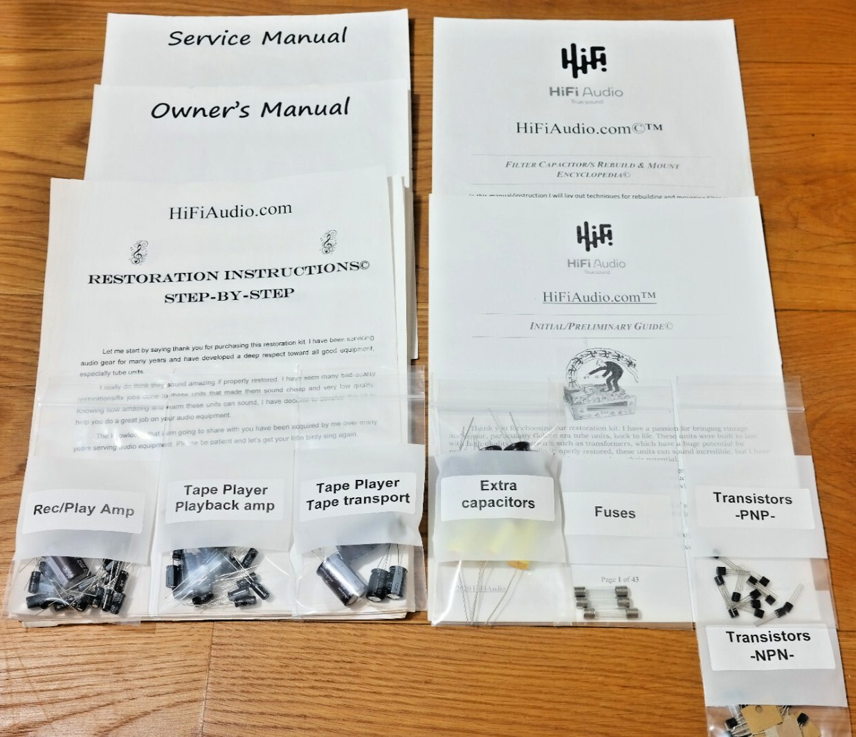 Teac A-4010S AR-40S reel deck restoration upgrade kit repair rebuild capacitor