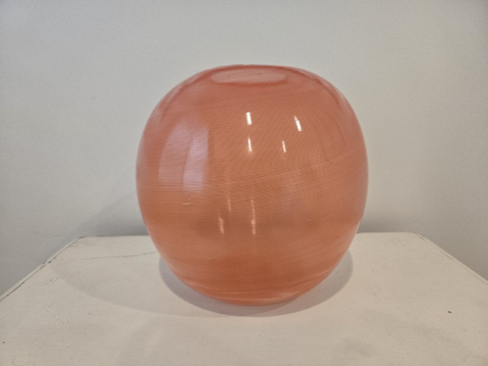 Large Carlo Scarpa for Venini Murano Vase 2 Line Acid Stamp