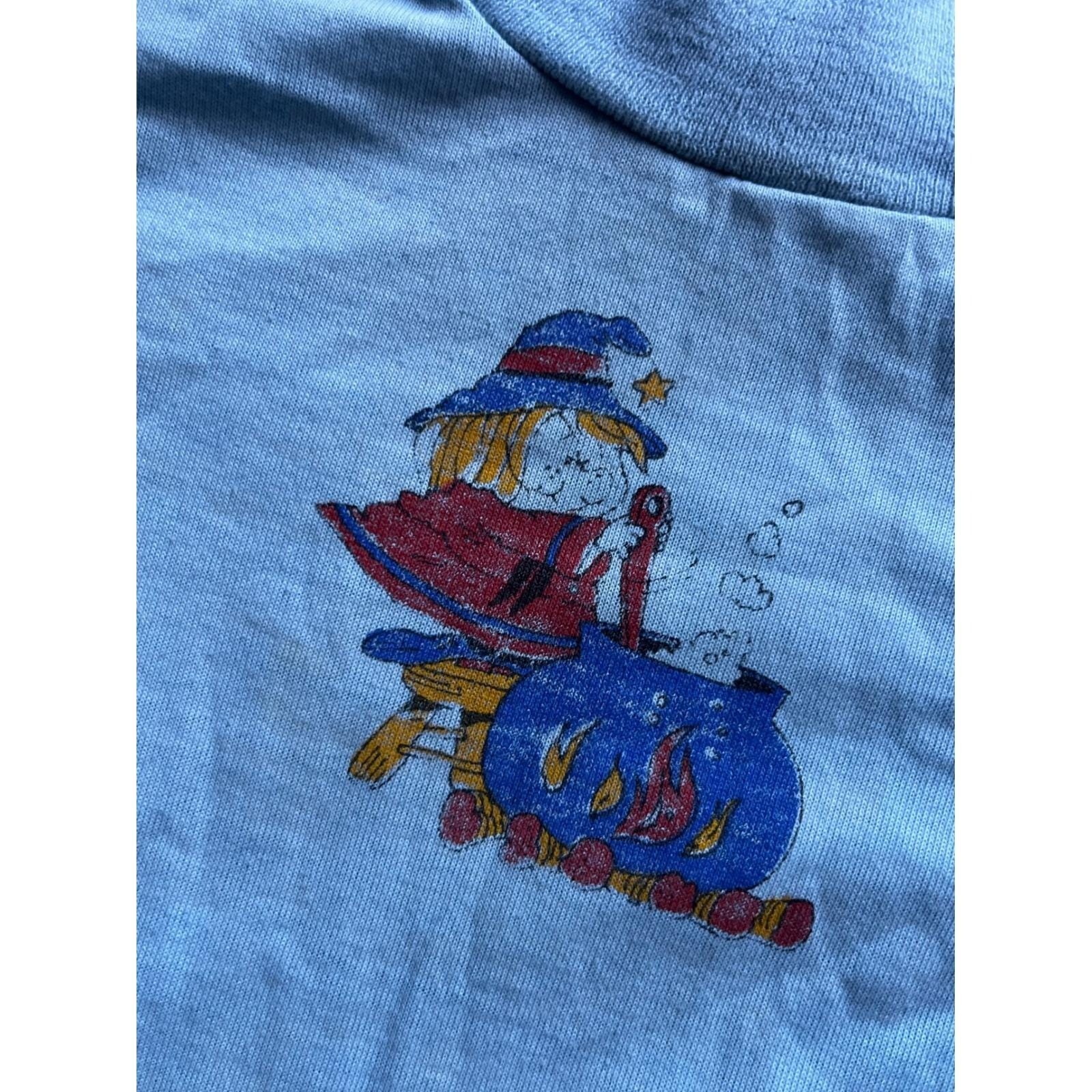 Vintage Donmoor Kids Blue Witch Cauldron Graphic Turtleneck Shirt 4T rare 70s Vintage Donmoor Kids Blue Witch Cauldron Graphic Turtleneck Shirt 4T rare 70s