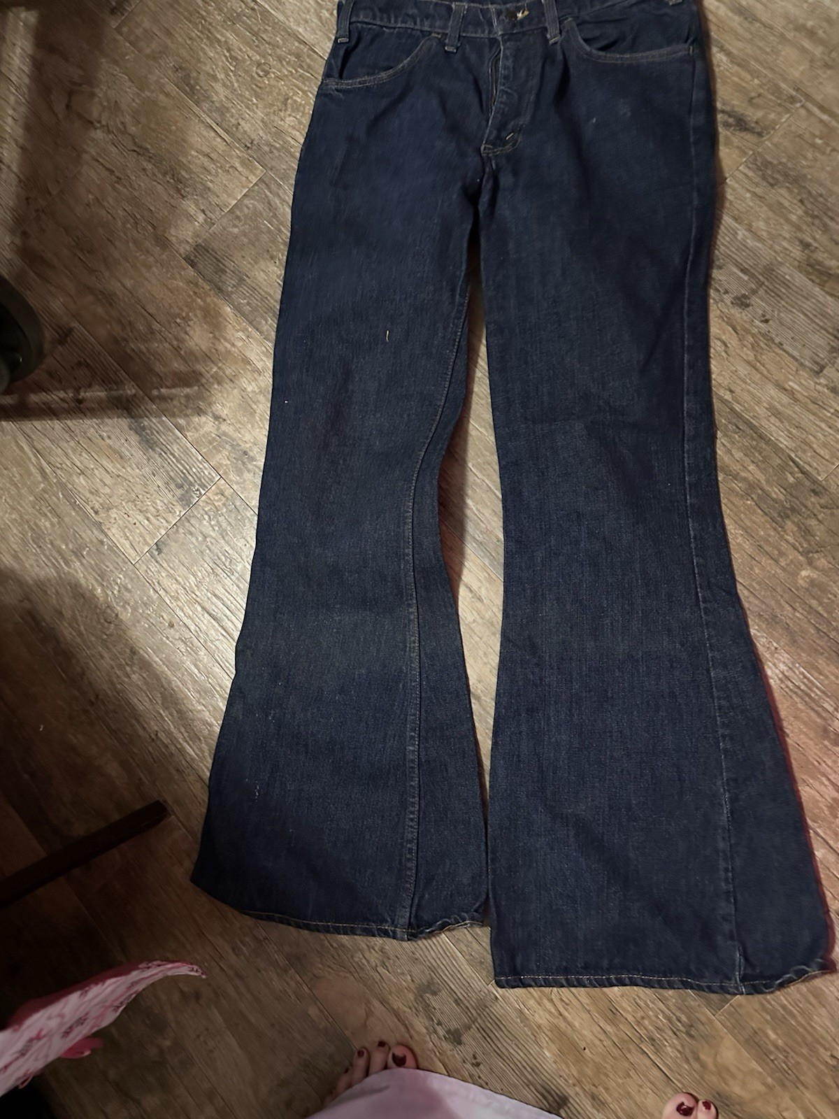 Vintage 70s Levi’s 684-0217 “Big Bells”Bell Bottom Orange Tag Jeans 32x28