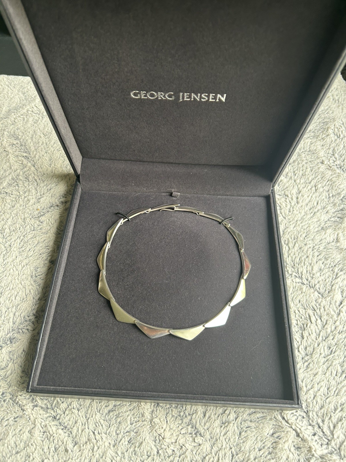 Georg Jensen Sterling Silver Necklace PEAK 14 Links Denmark Bent Gabrielsen- New
