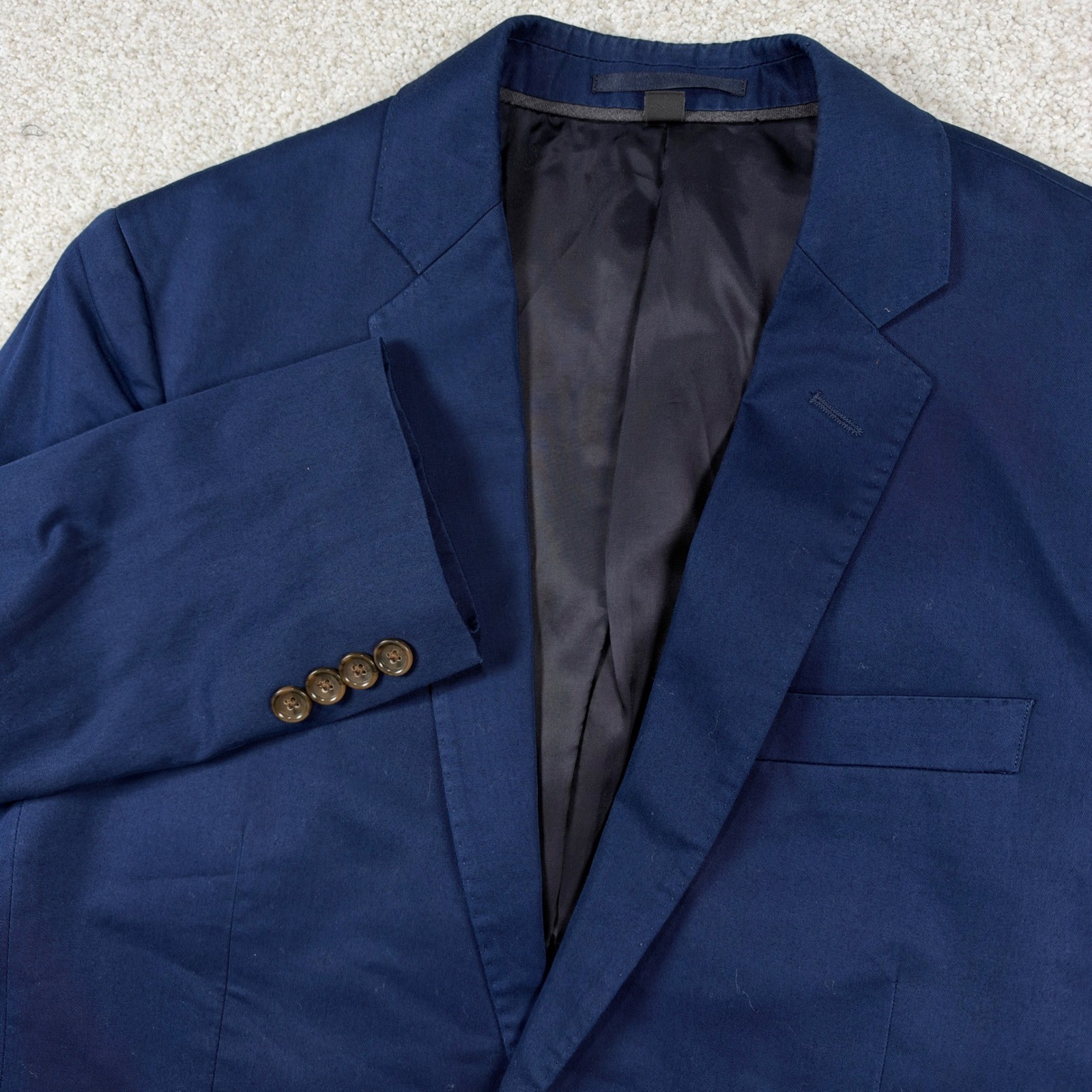 J.Crew Ludlow Suit Men 38S Navy Blue Larusmiani Italian Cotton Pants 32x29 J.Crew Ludlow Suit Men 38S Navy Blue Larusmiani Italian Cotton Pants 32x29