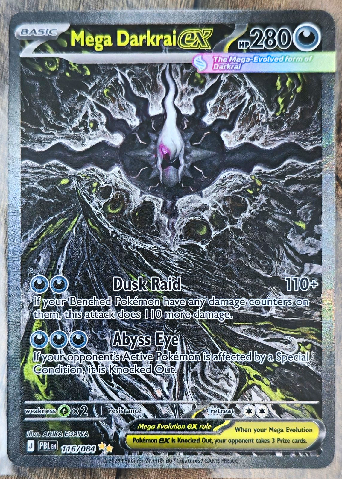 Mega Darkrai EX 116/084 Ultra Rare Holo XY Ancient Origins English