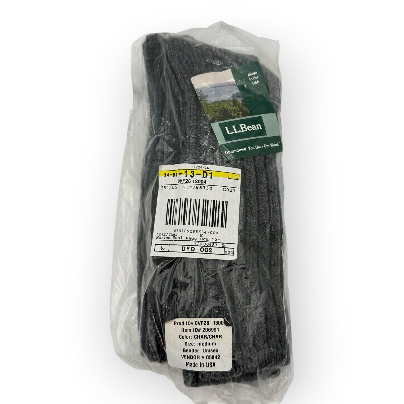 L.L.Bean Merino Wool Ragg Socks 12\