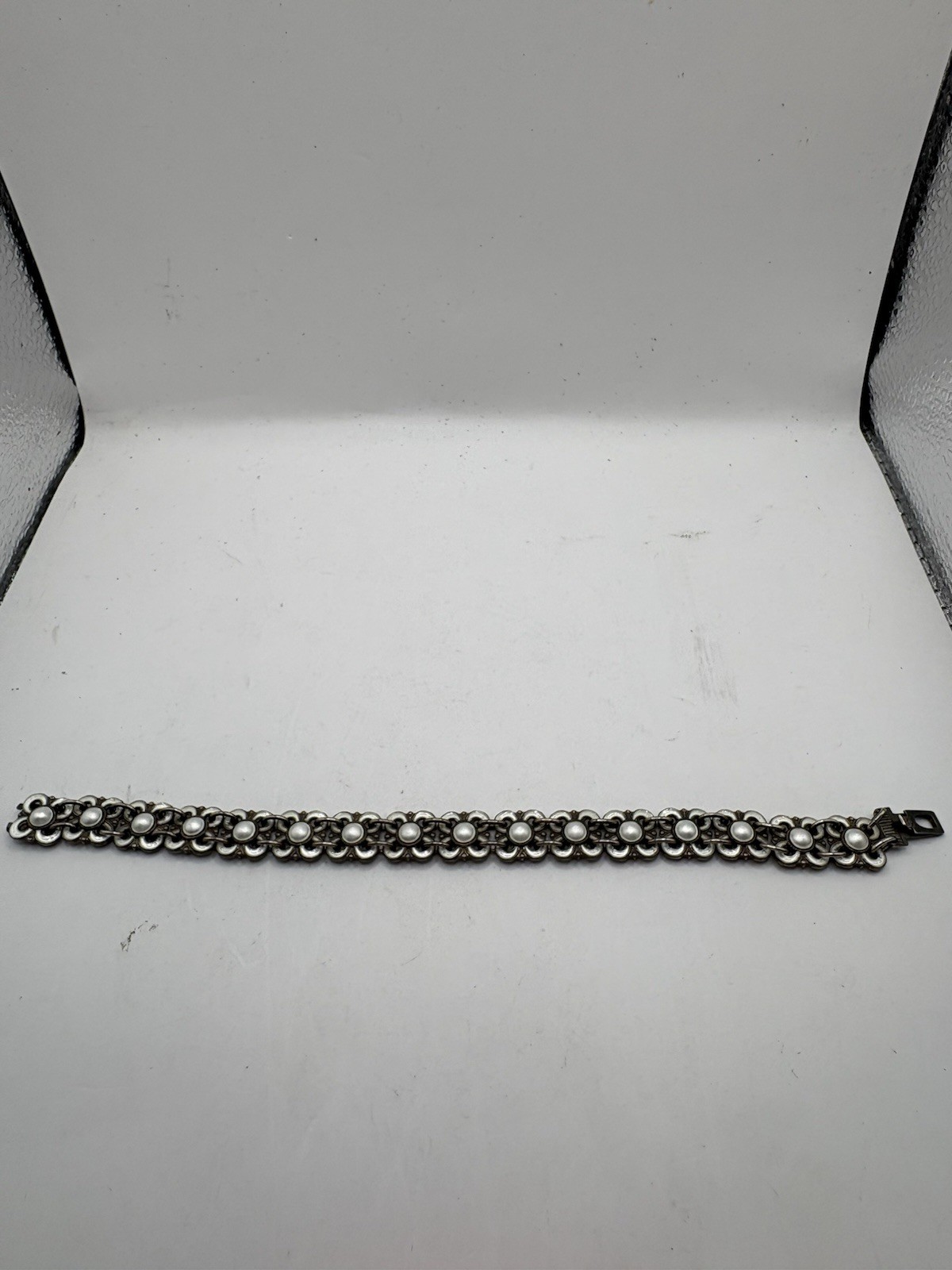 Vintage David Andersen Norway Sterling Silver White Enamel Bracelet