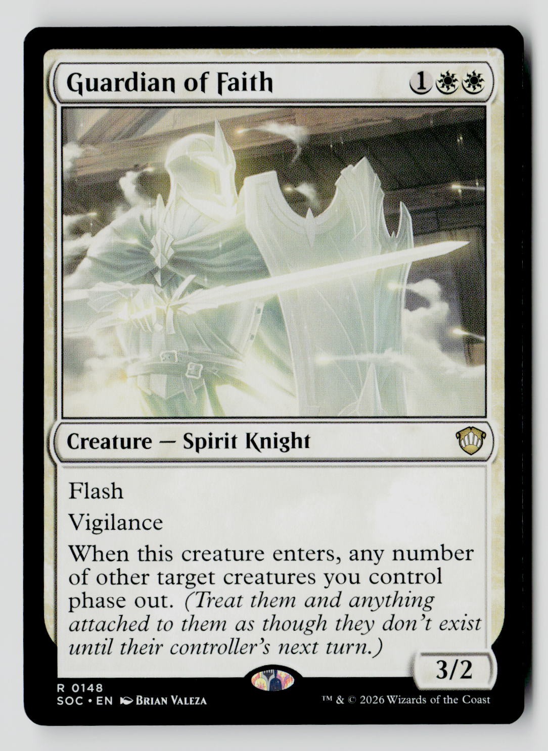 Guardian of Faith 148 R MTG SOC NM